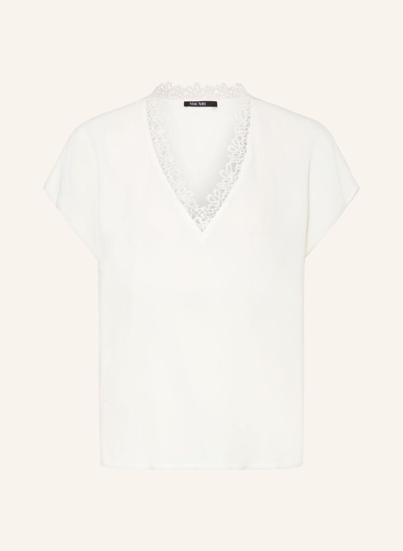 MARC AUREL Blusenshirt mit Spitze: CREME