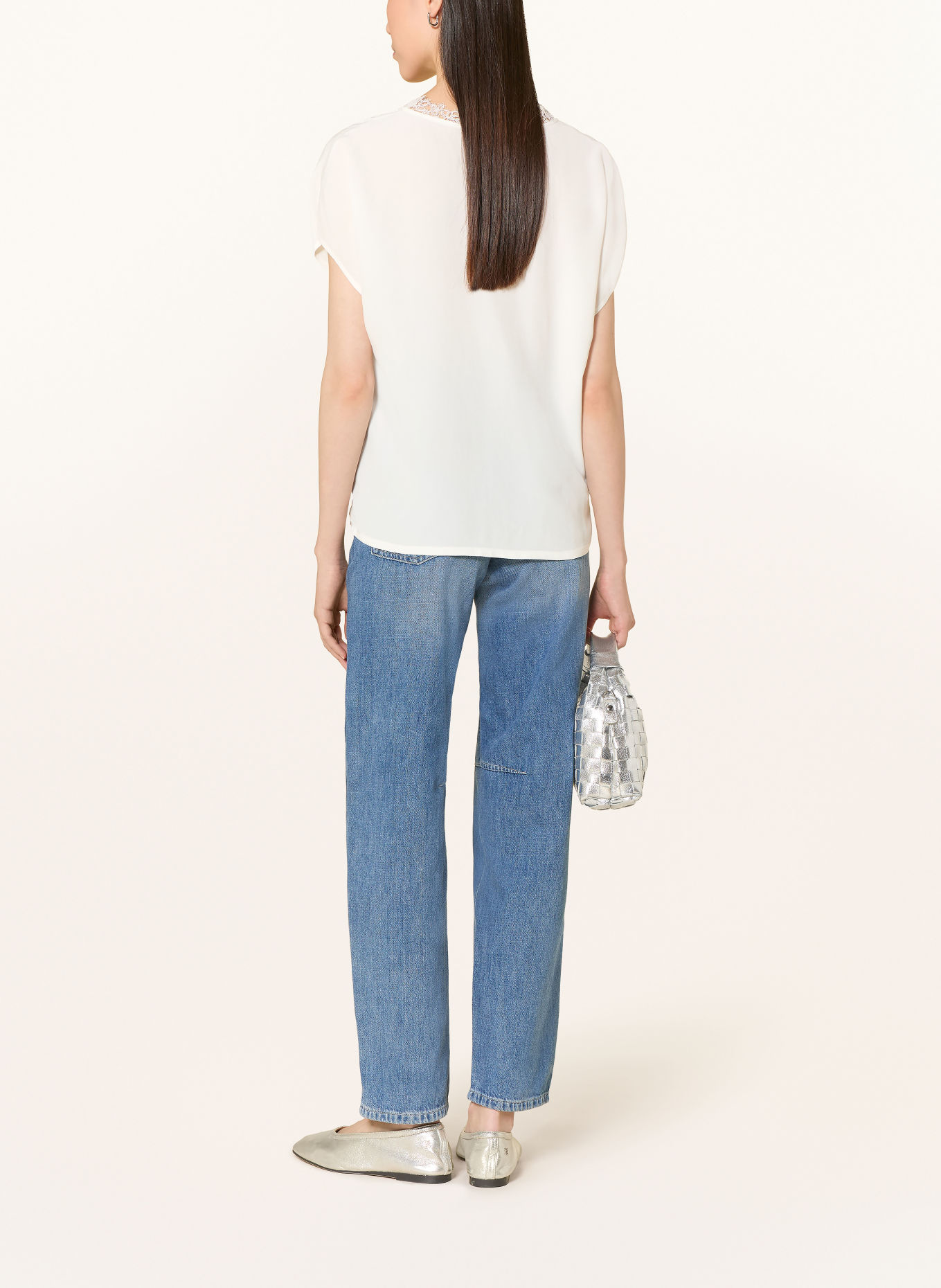 MARC AUREL Blusenshirt mit Spitze: CREME