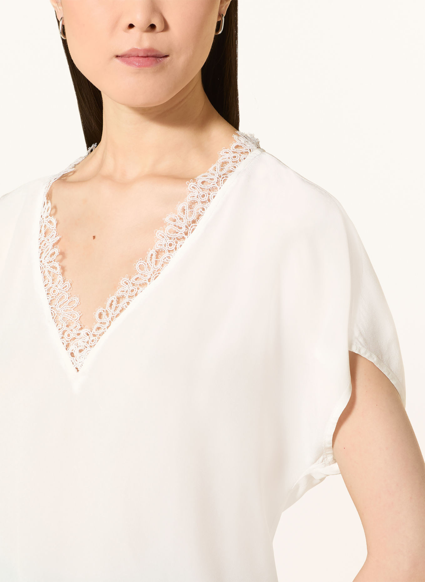 MARC AUREL Blusenshirt mit Spitze: CREME