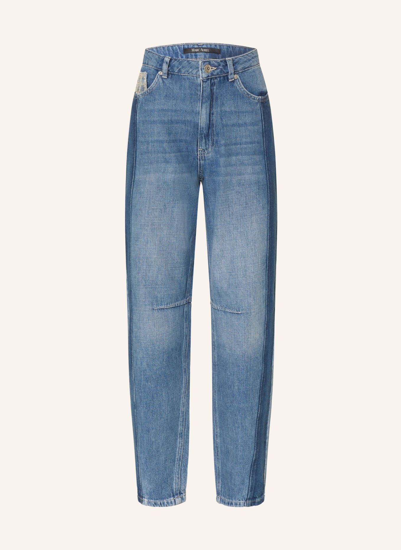 MARC AUREL Barrel Jeans mit Galonstreifen: 500041 blue denim