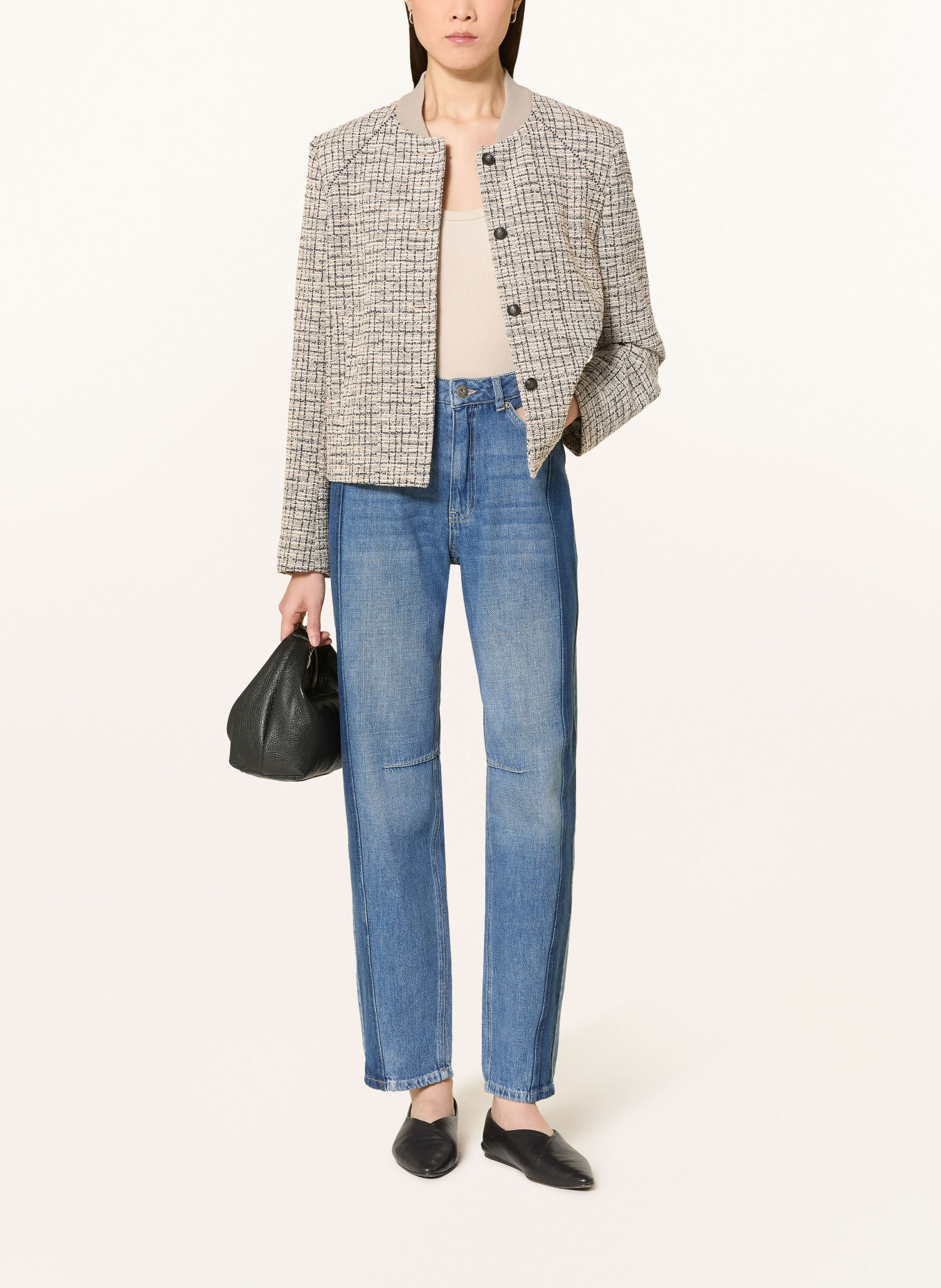 MARC AUREL Barrel Jeans mit Galonstreifen: 500041 blue denim