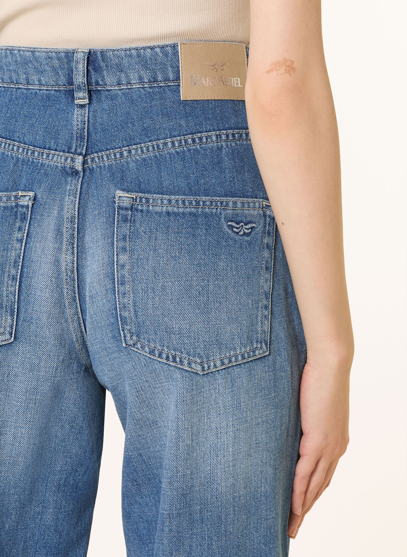 MARC AUREL Barrel Jeans mit Galonstreifen: 500041 blue denim