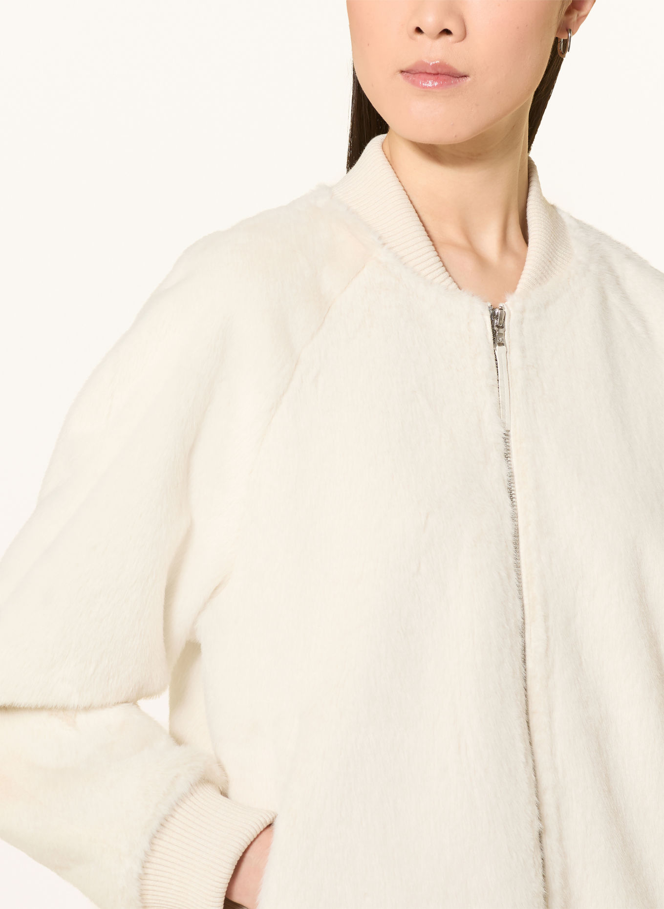 MARC AUREL Kunstfell-Blouson: CREME