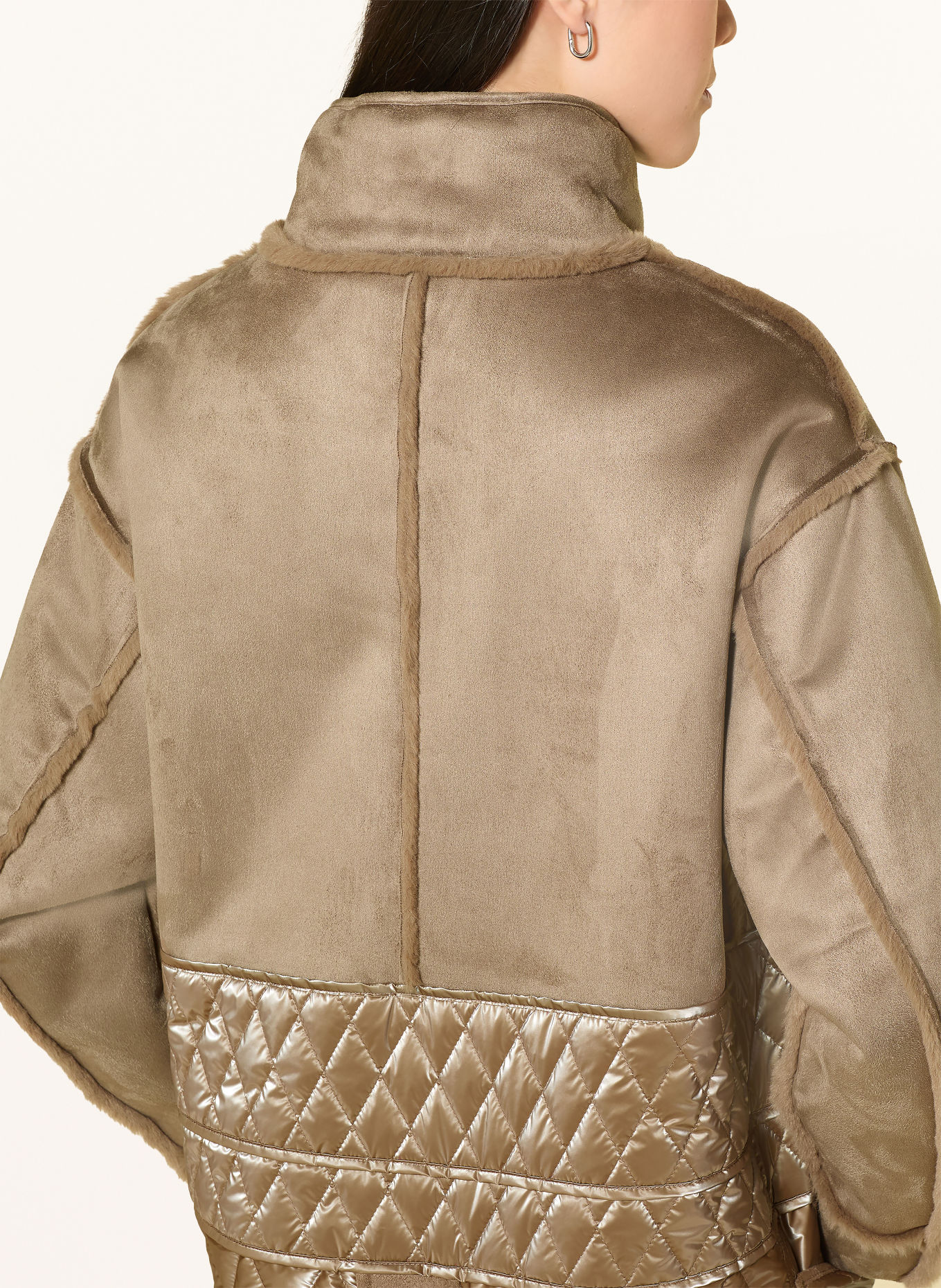 MARC AUREL Coat in a mix of materials: TAUPE