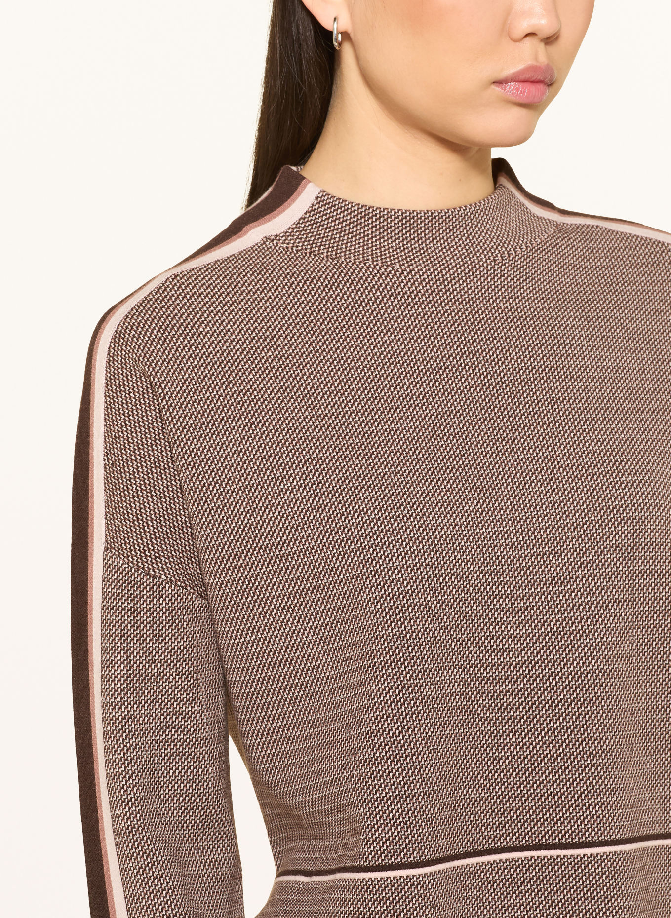 MARC AUREL Pullover: DUNKELBRAUN / ROSÉ / ALTROSA