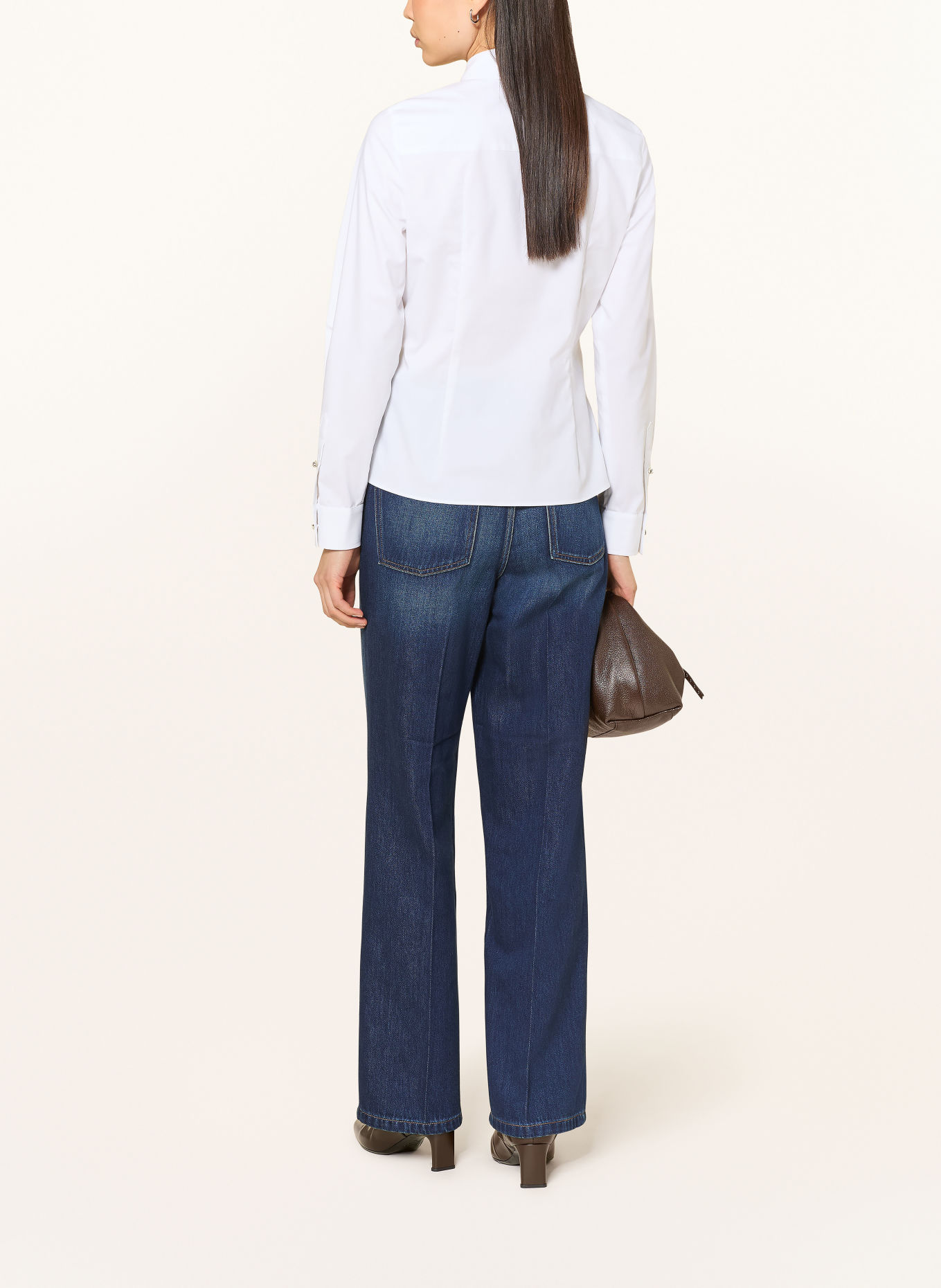 MARC AUREL Rechte jeans met sieradenparels: 500036 dark blue denim