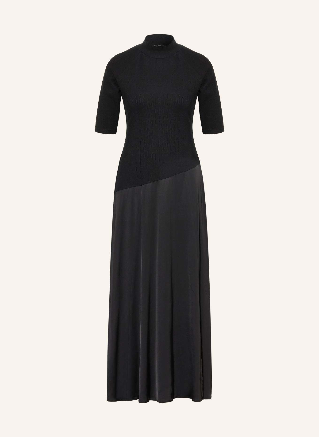 MARC AUREL Kleid im Materialmix: SCHWARZ
