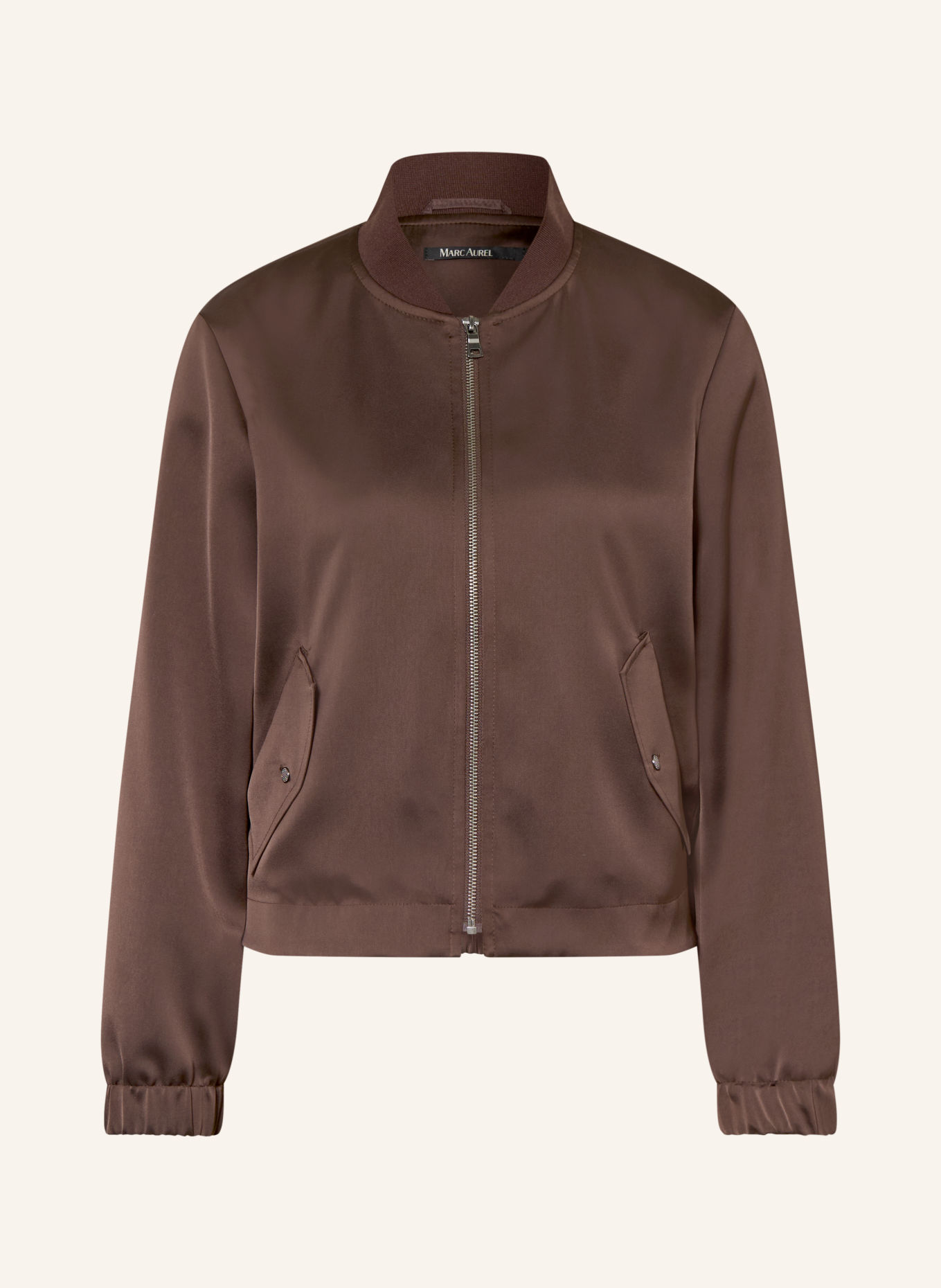 MARC AUREL Satinblouson: DUNKELBRAUN
