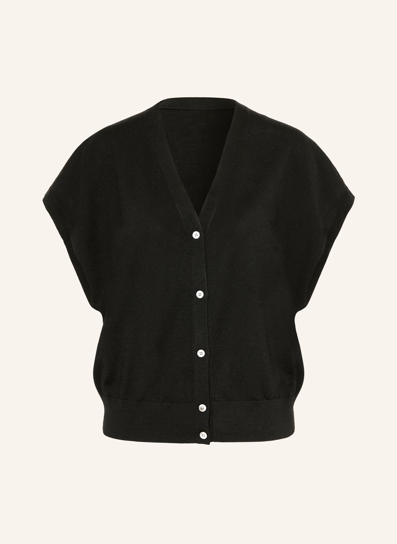 ARKET Gebreid vest OLIVA: ZWART