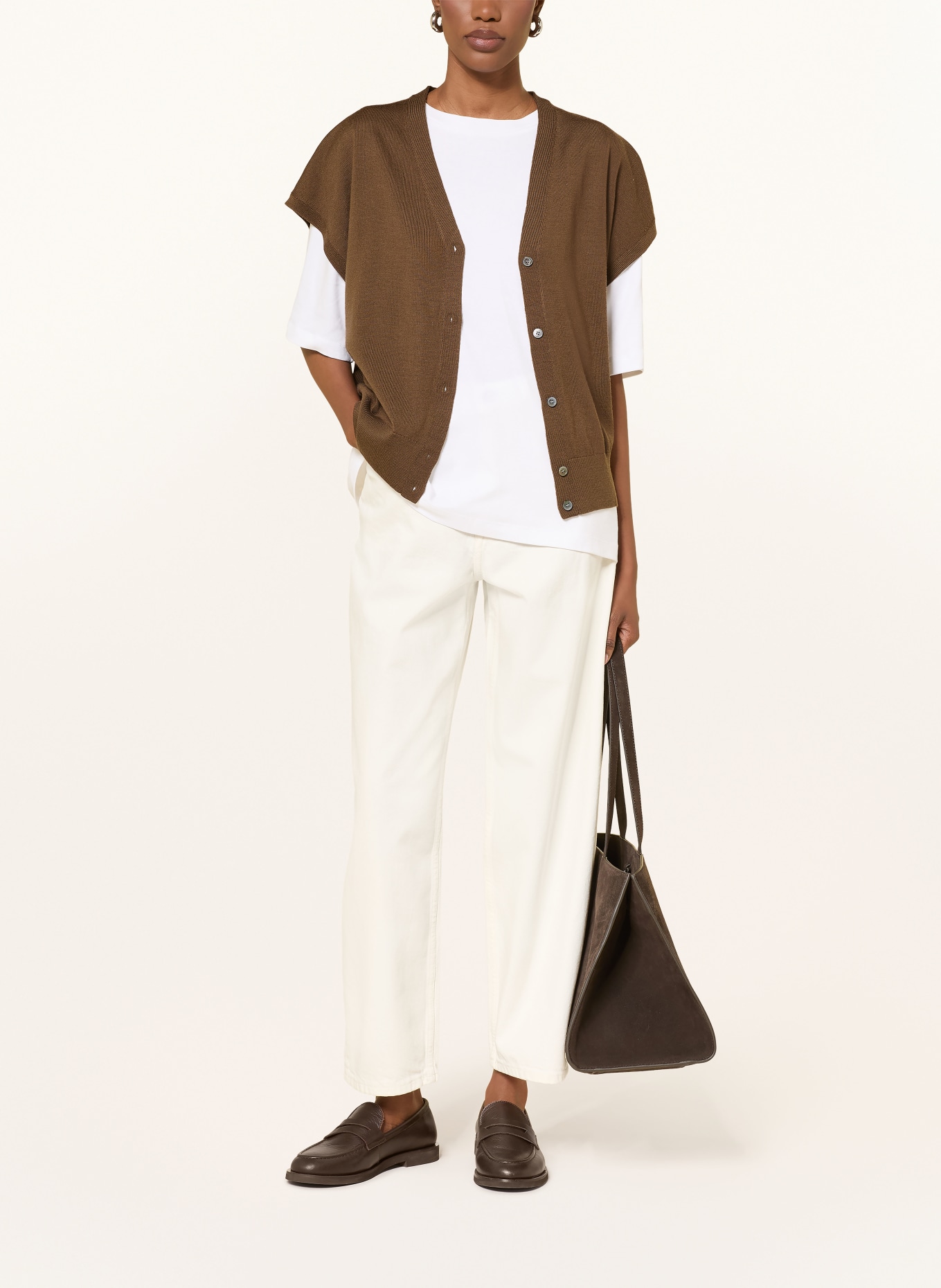 ARKET Strickweste OLIVA: BRAUN