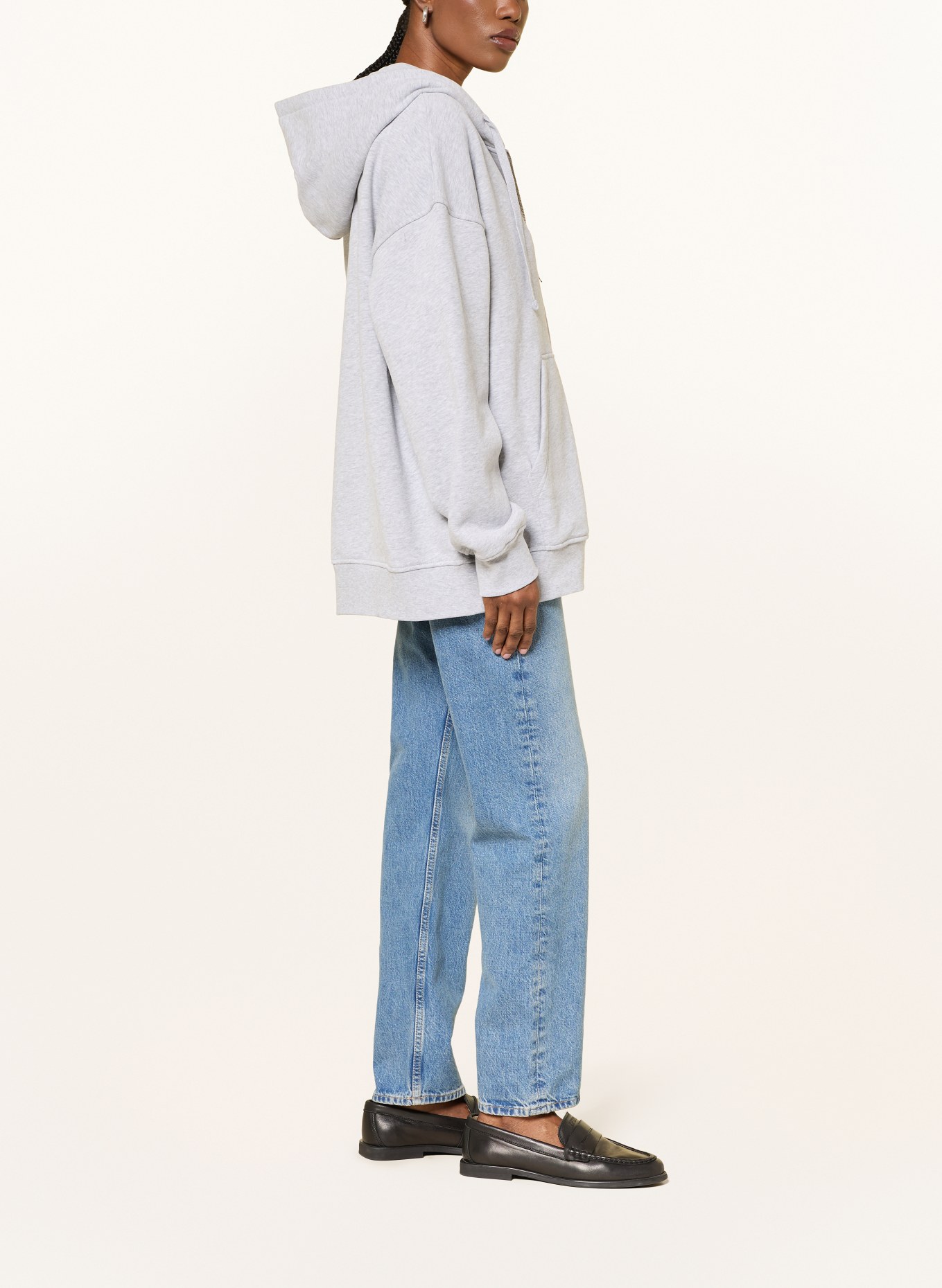 ARKET Oversized-Sweatjacke: GRAU