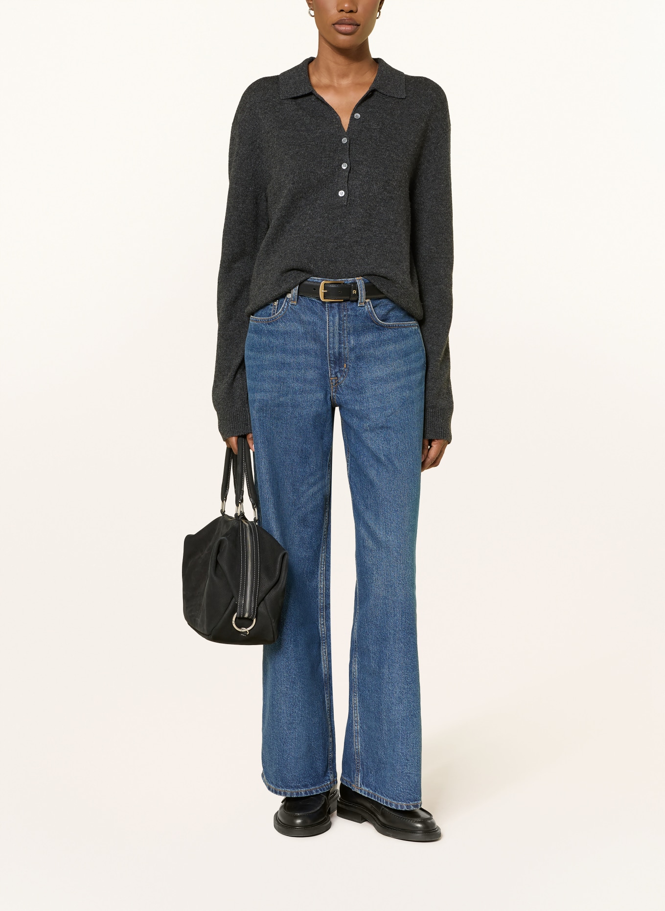 ARKET Jeans met wijde pijpen: 027 Denim Blue