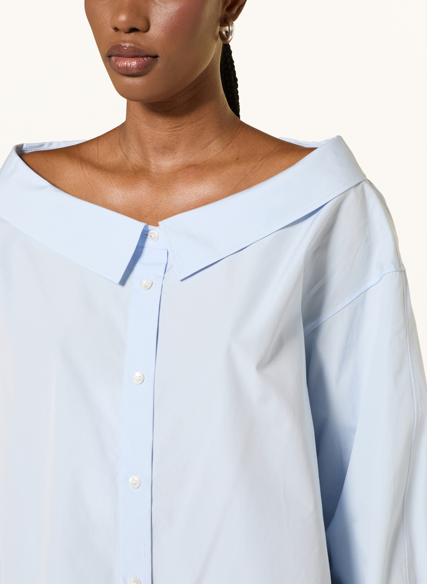 ARKET Oversized overhemdblouse: LICHTBLAUW