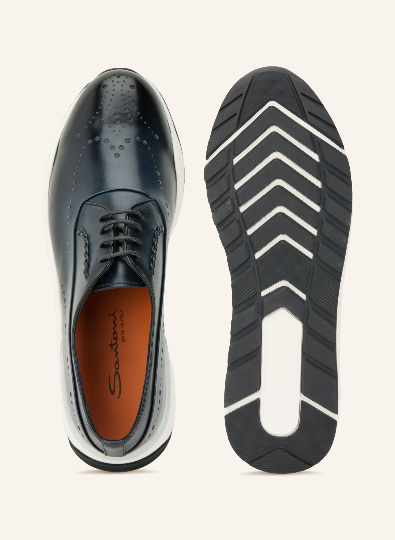 Santoni Trampki ZUNO: GRANATOWY