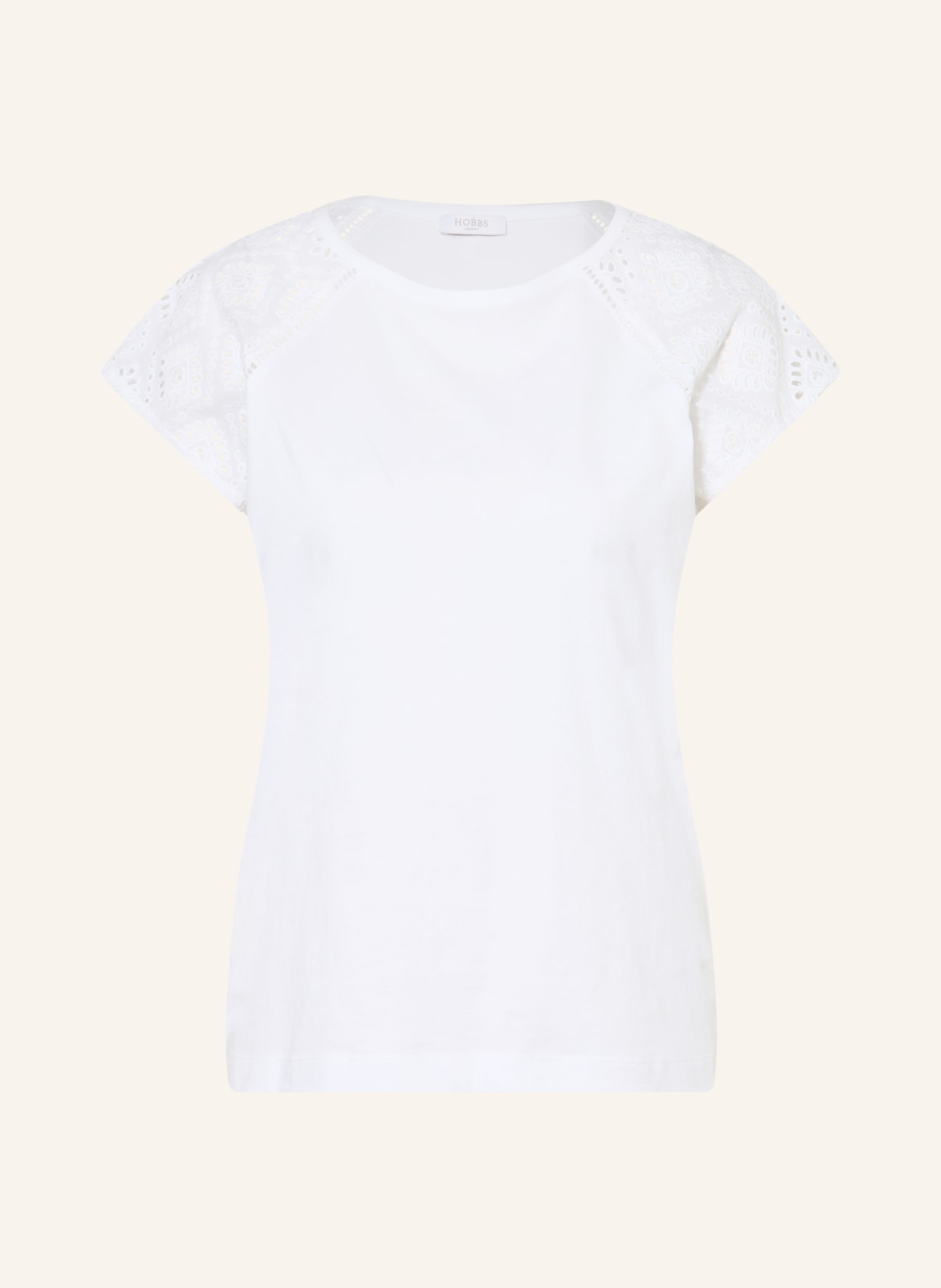 HOBBS T-Shirt IVANA mit Spitze: WEISS