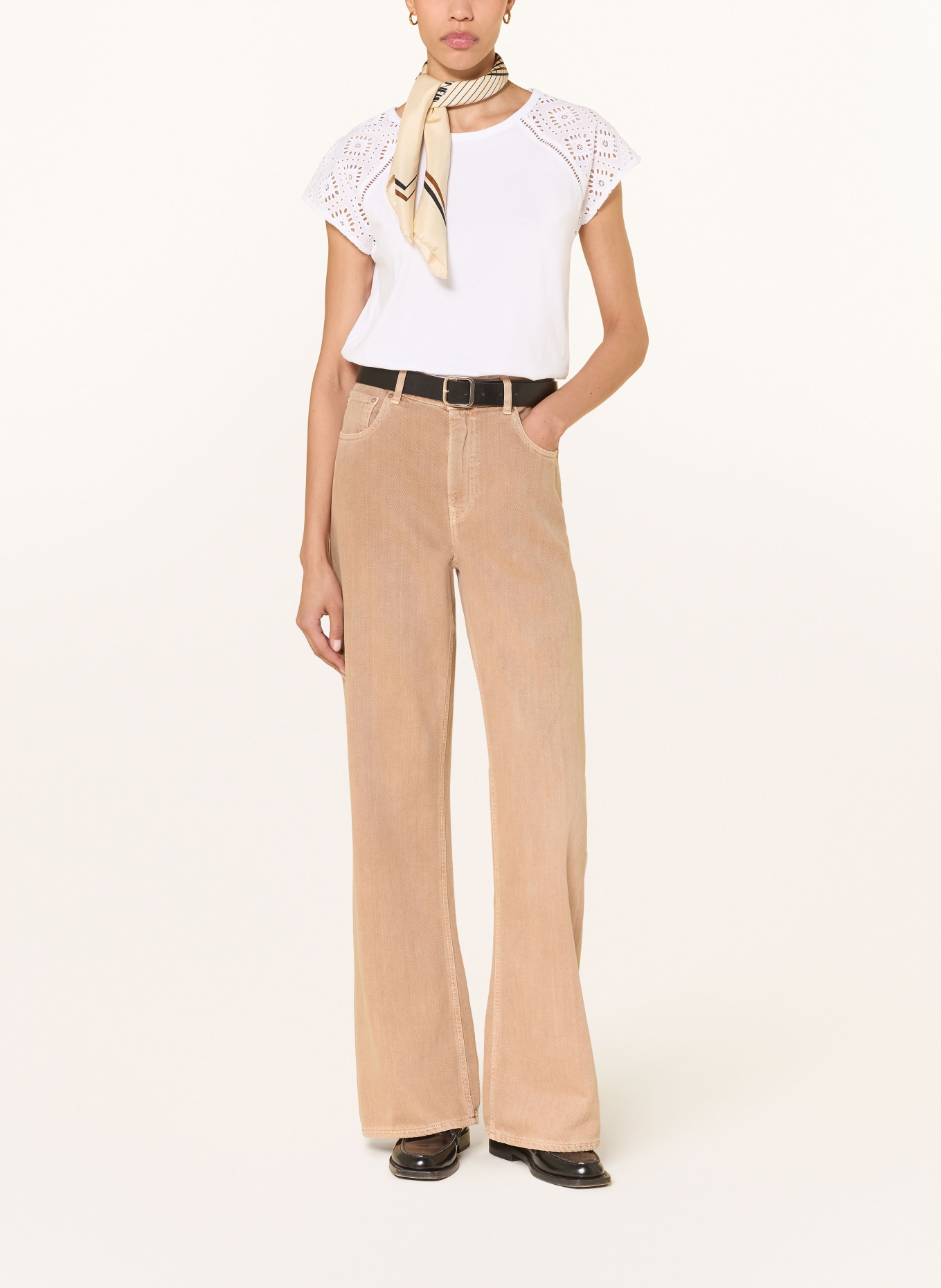 HOBBS T-Shirt IVANA mit Spitze: WEISS