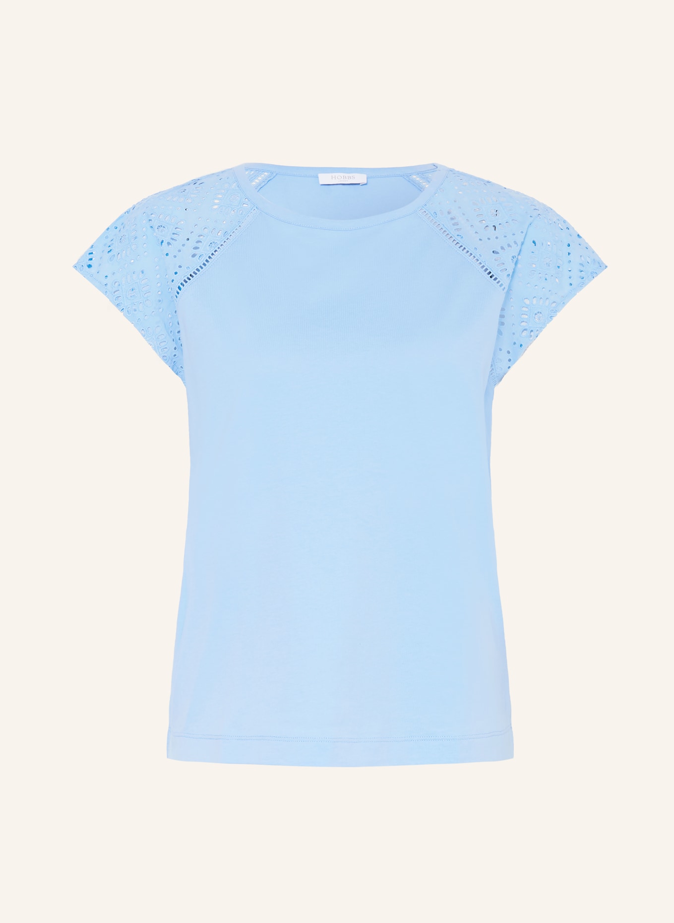 HOBBS T-Shirt IVANA mit Spitze: HELLBLAU