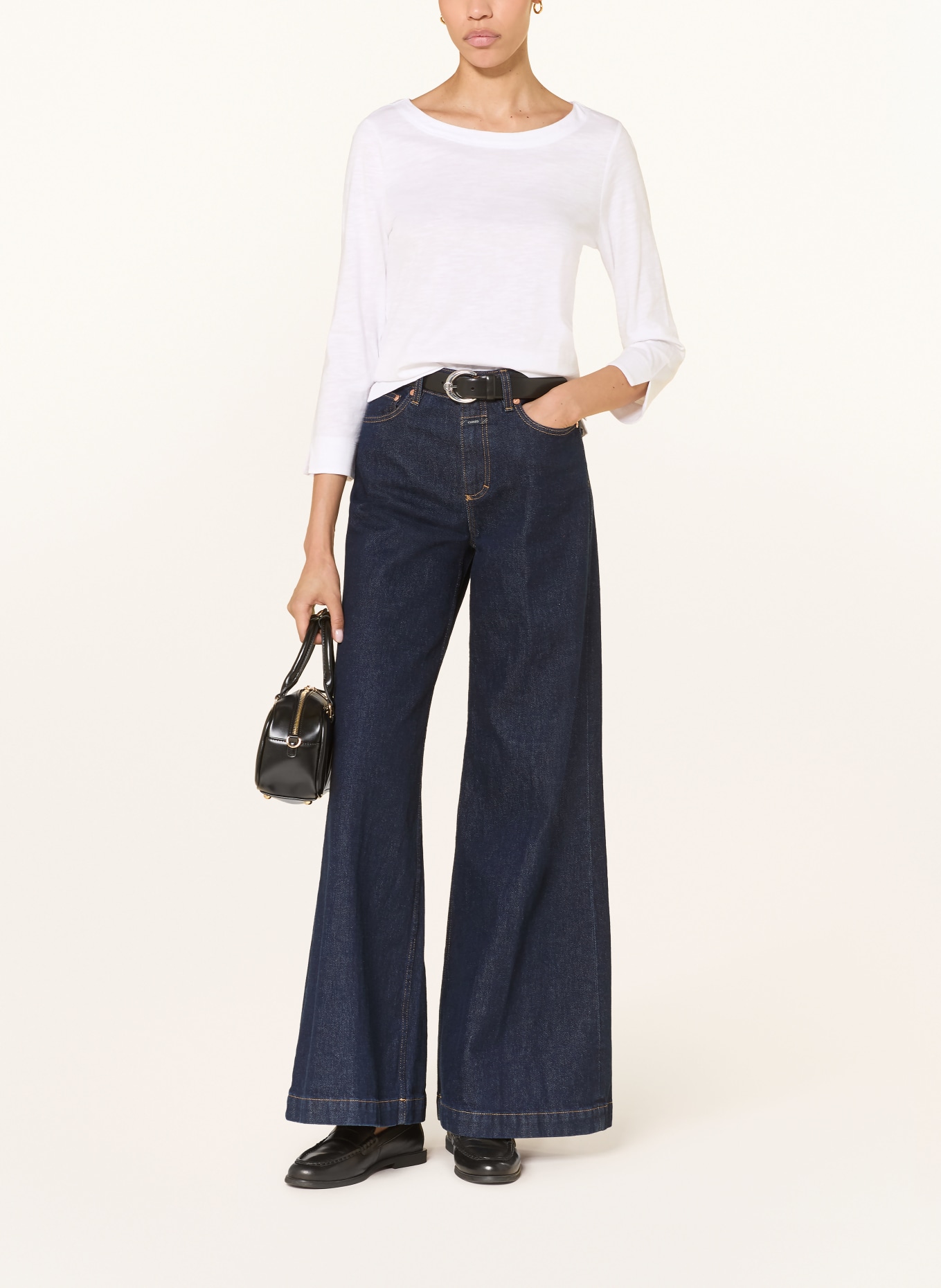 HOBBS Shirt MARTIE mit 3/4-Arm: WEISS