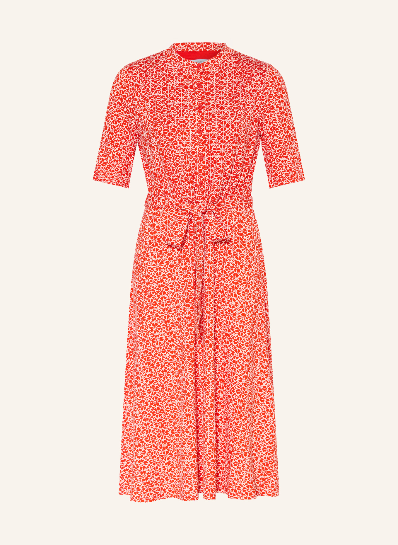 HOBBS Jersey dress CATHY: RED / ECRU