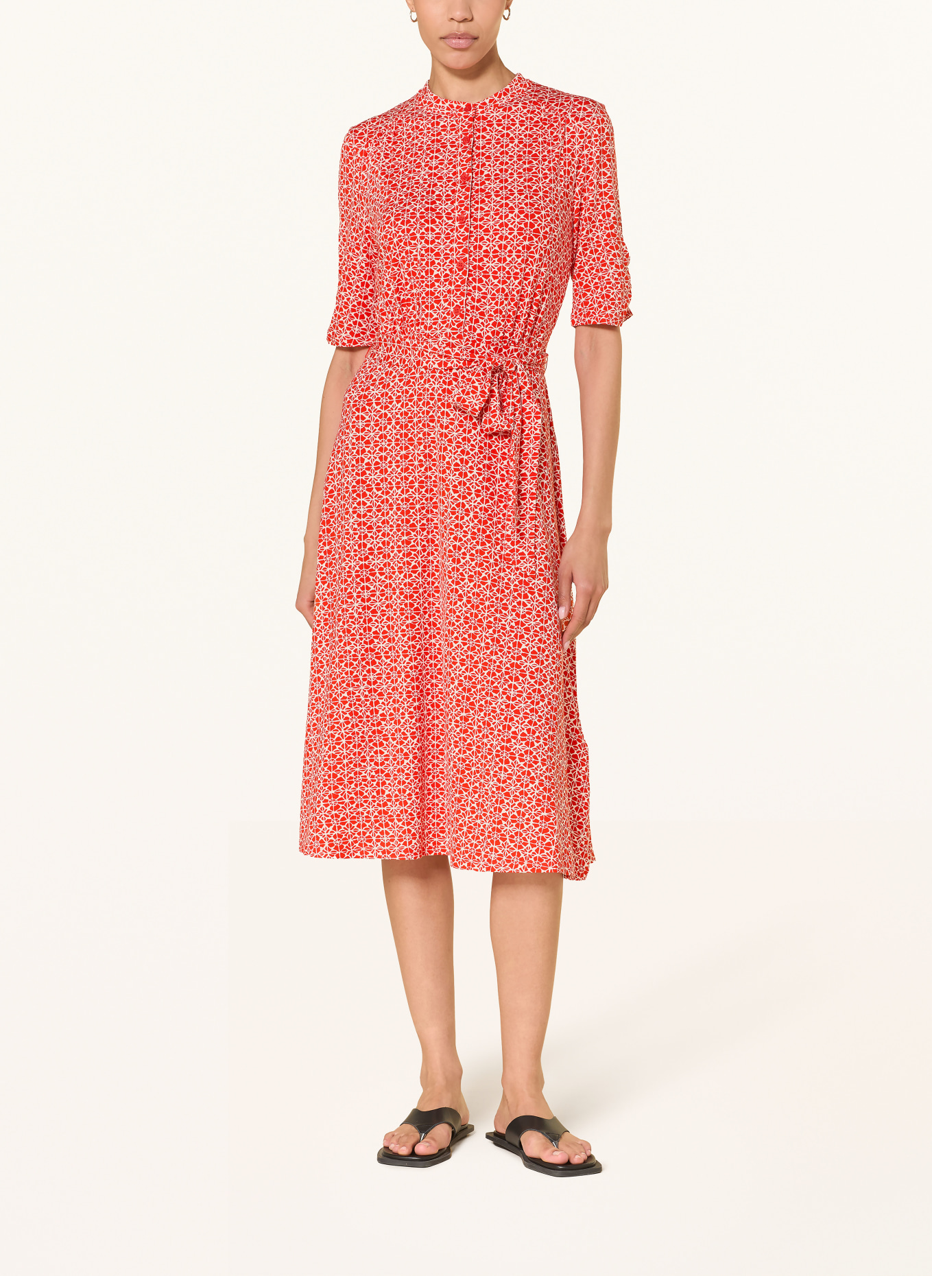 HOBBS Jersey dress CATHY: RED / ECRU