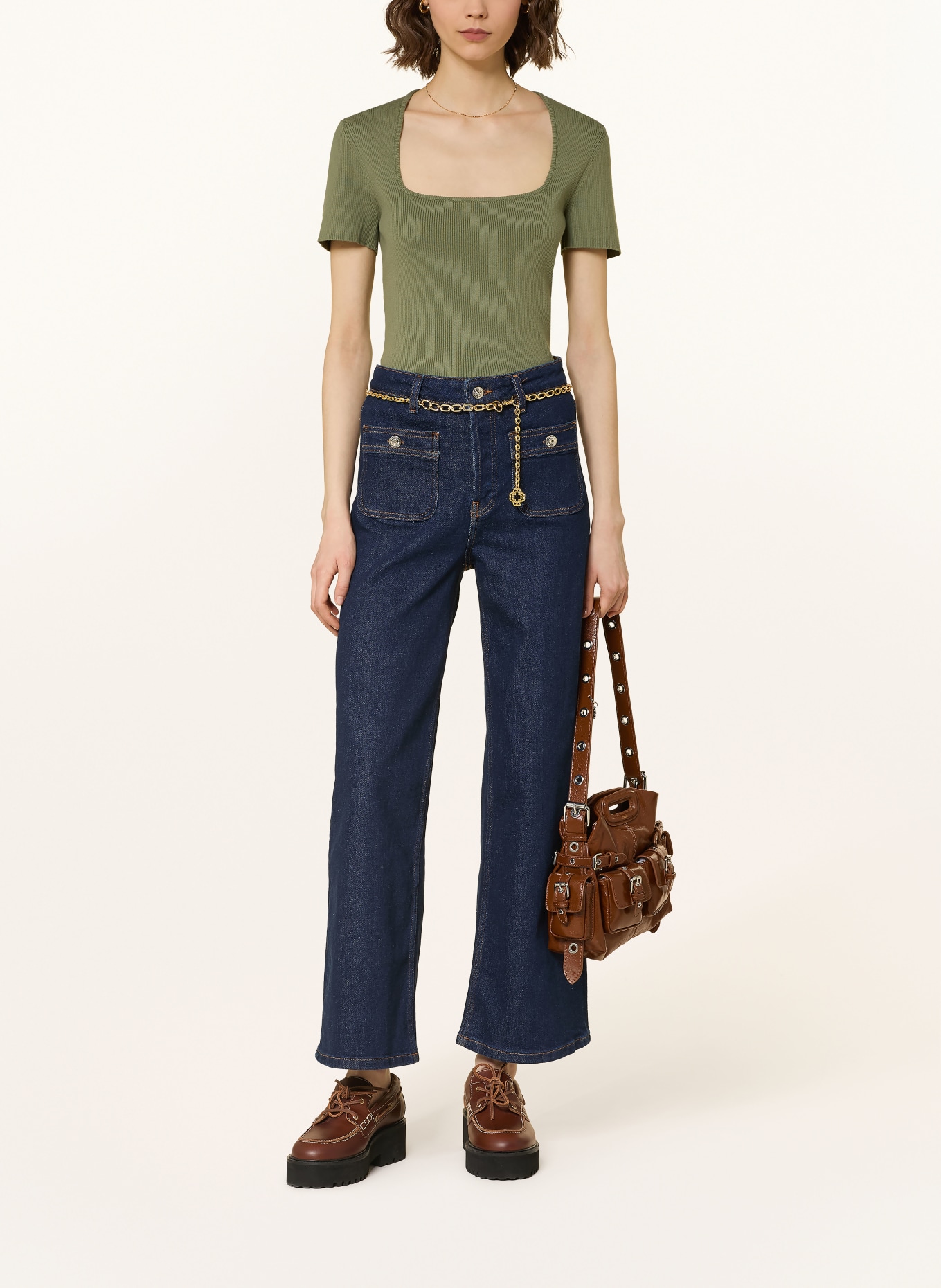 maje Strickshirt: KHAKI