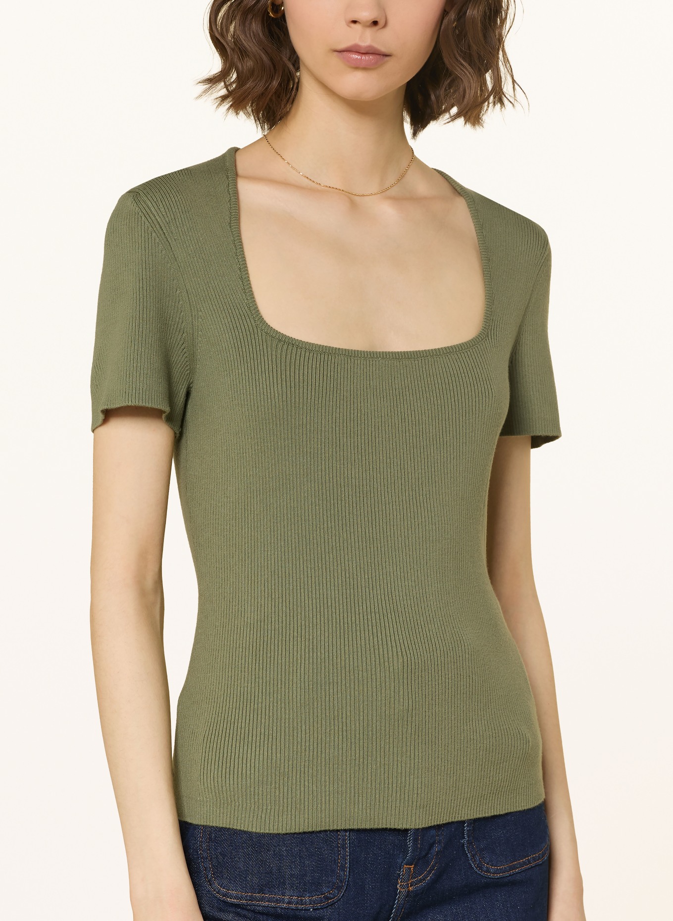 maje Strickshirt: KHAKI