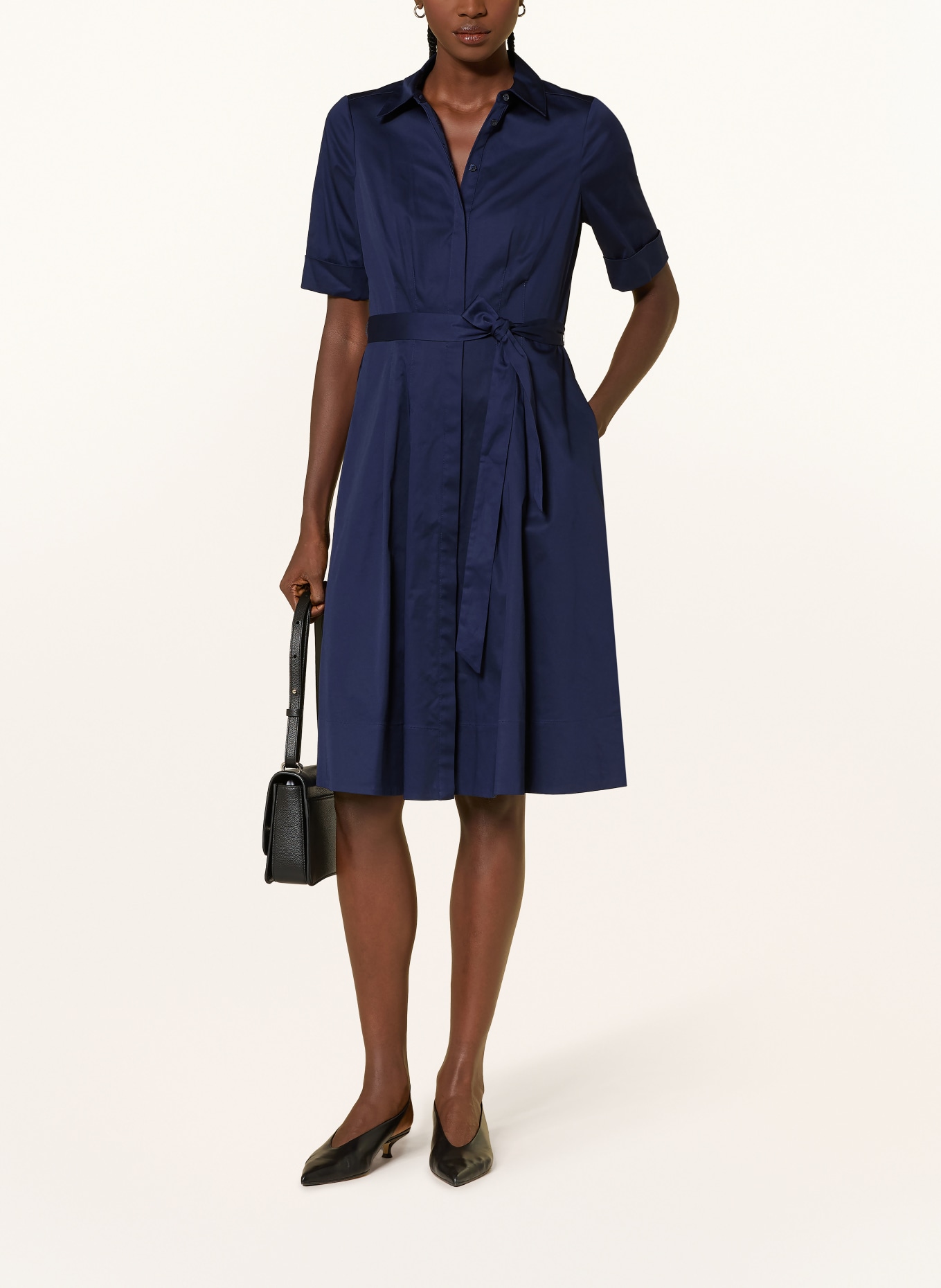 HOBBS shirt dress: DARK BLUE