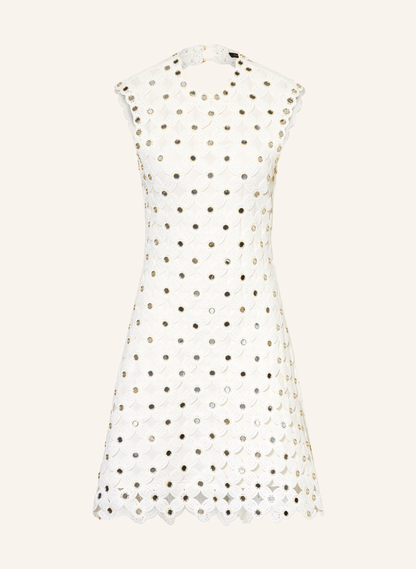 maje Cocktailkleid aus Spitze: WEISS