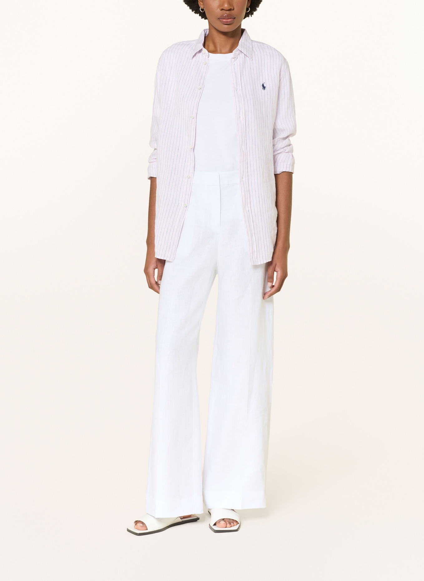 HOBBS Leinenhose ALESSIA: WEISS