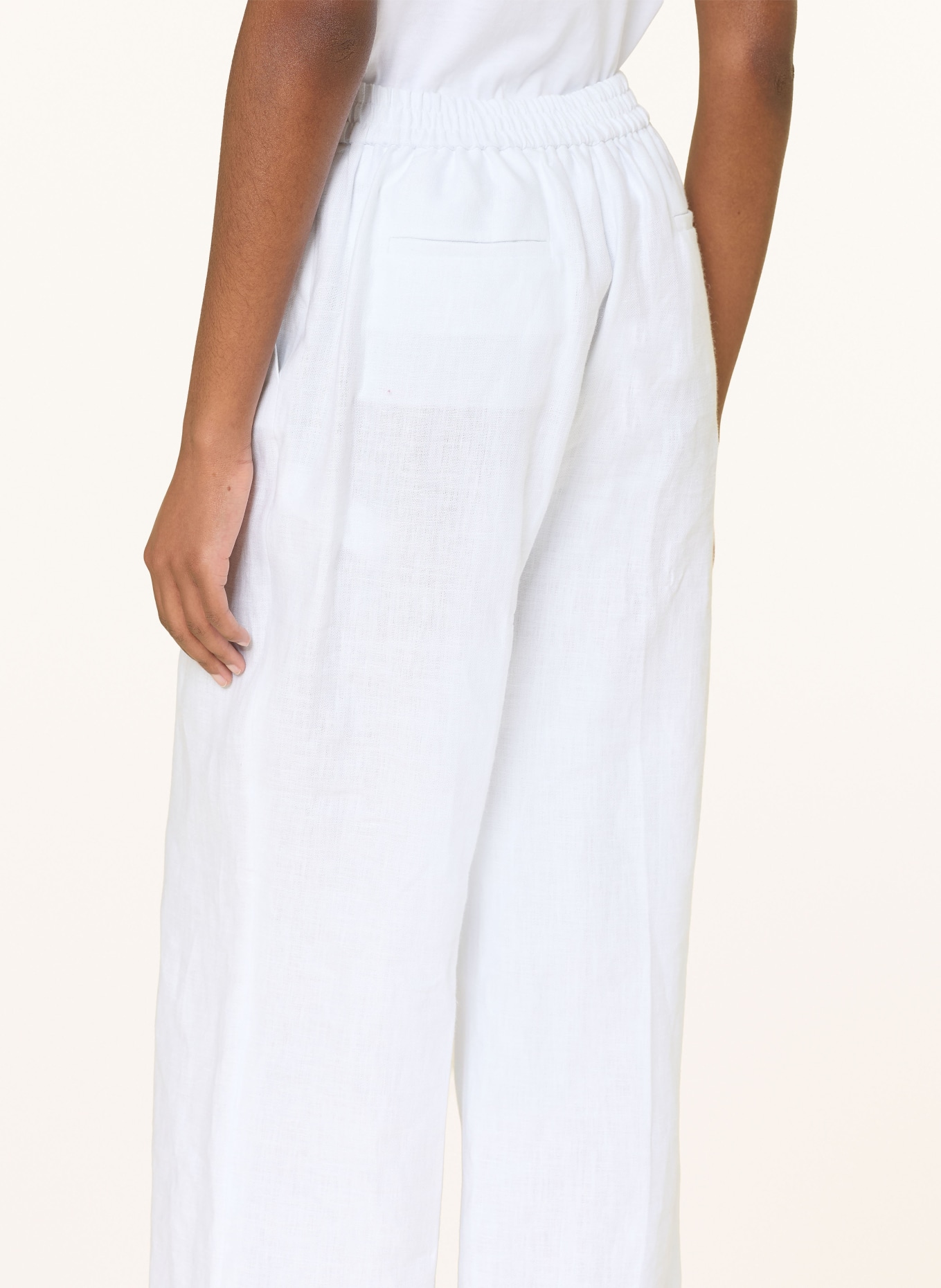 HOBBS Leinenhose ALESSIA: WEISS