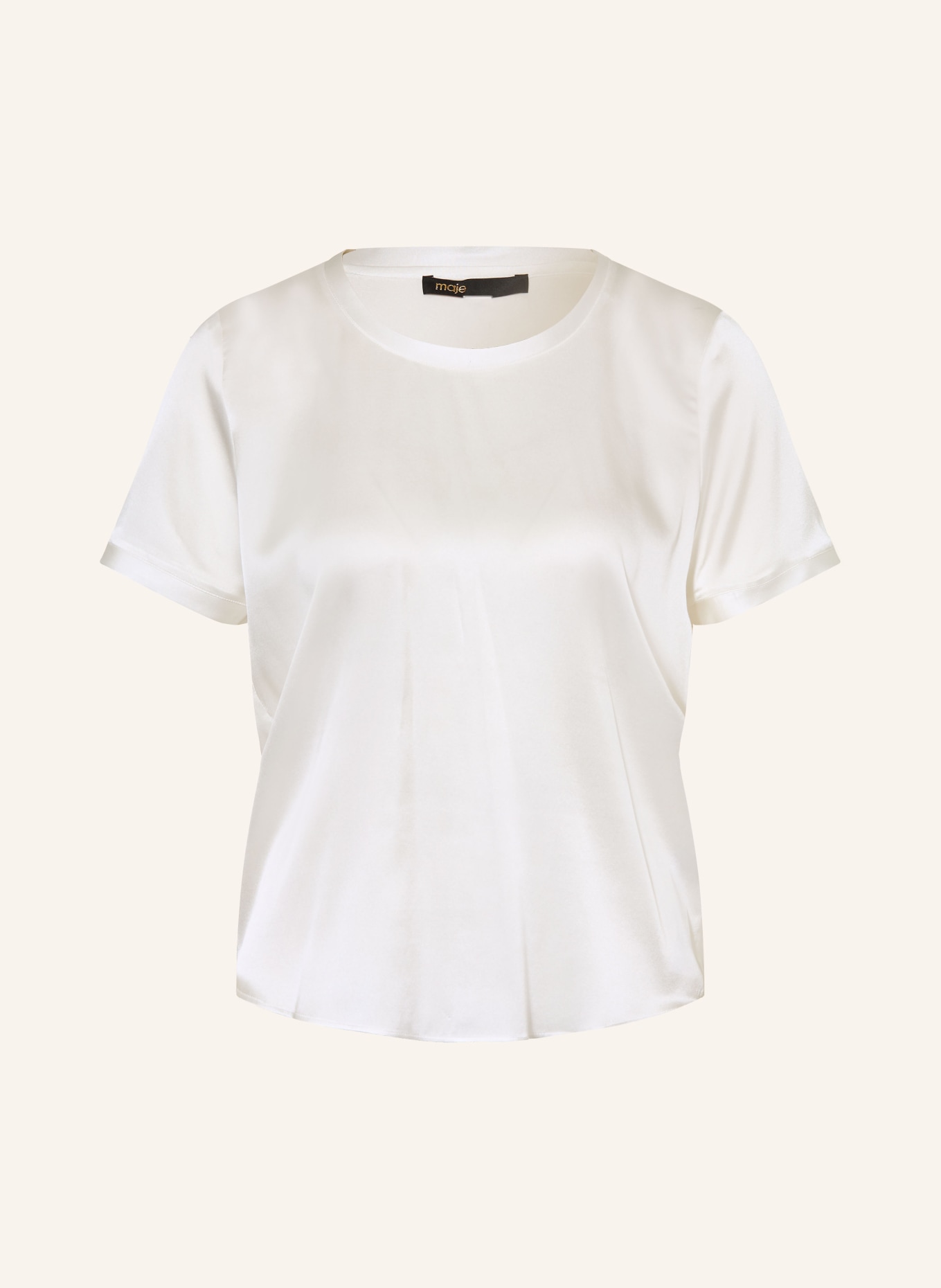 maje Blusenshirt aus Seide: WEISS