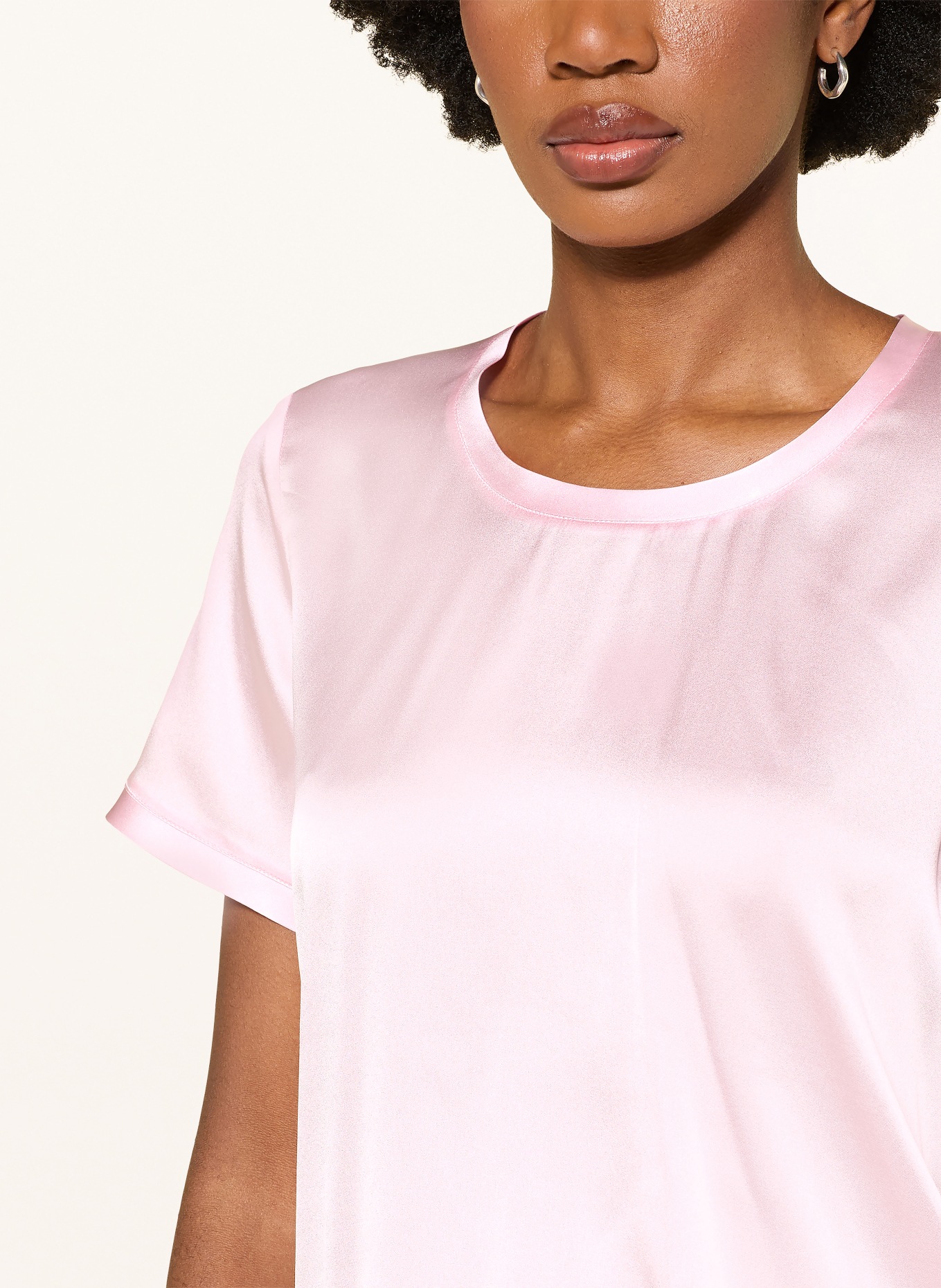 maje Blusenshirt aus Seide: ROSA