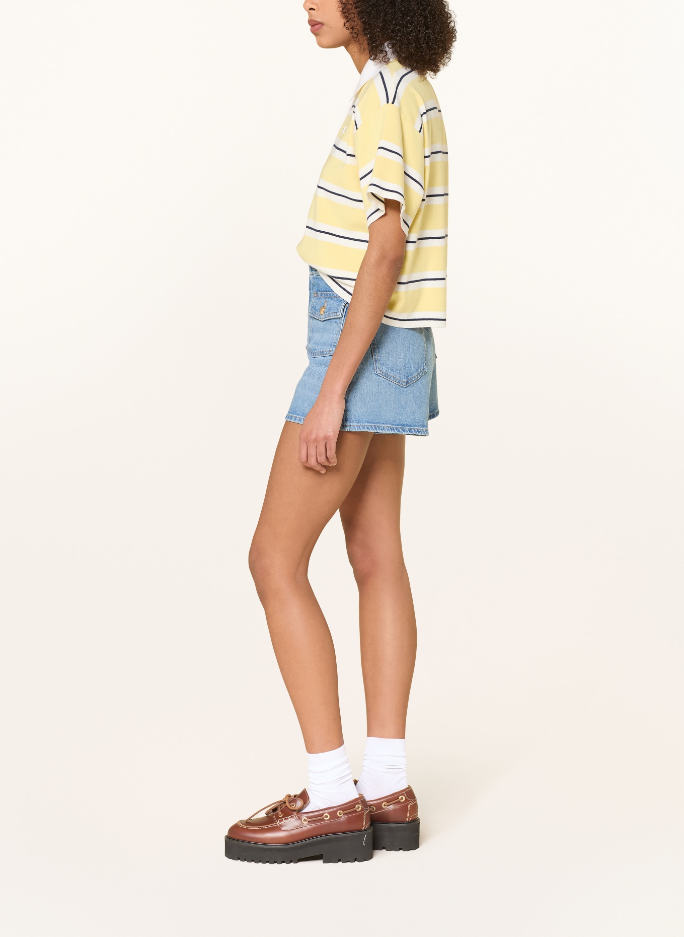 maje Jeansshorts: HELLBLAU