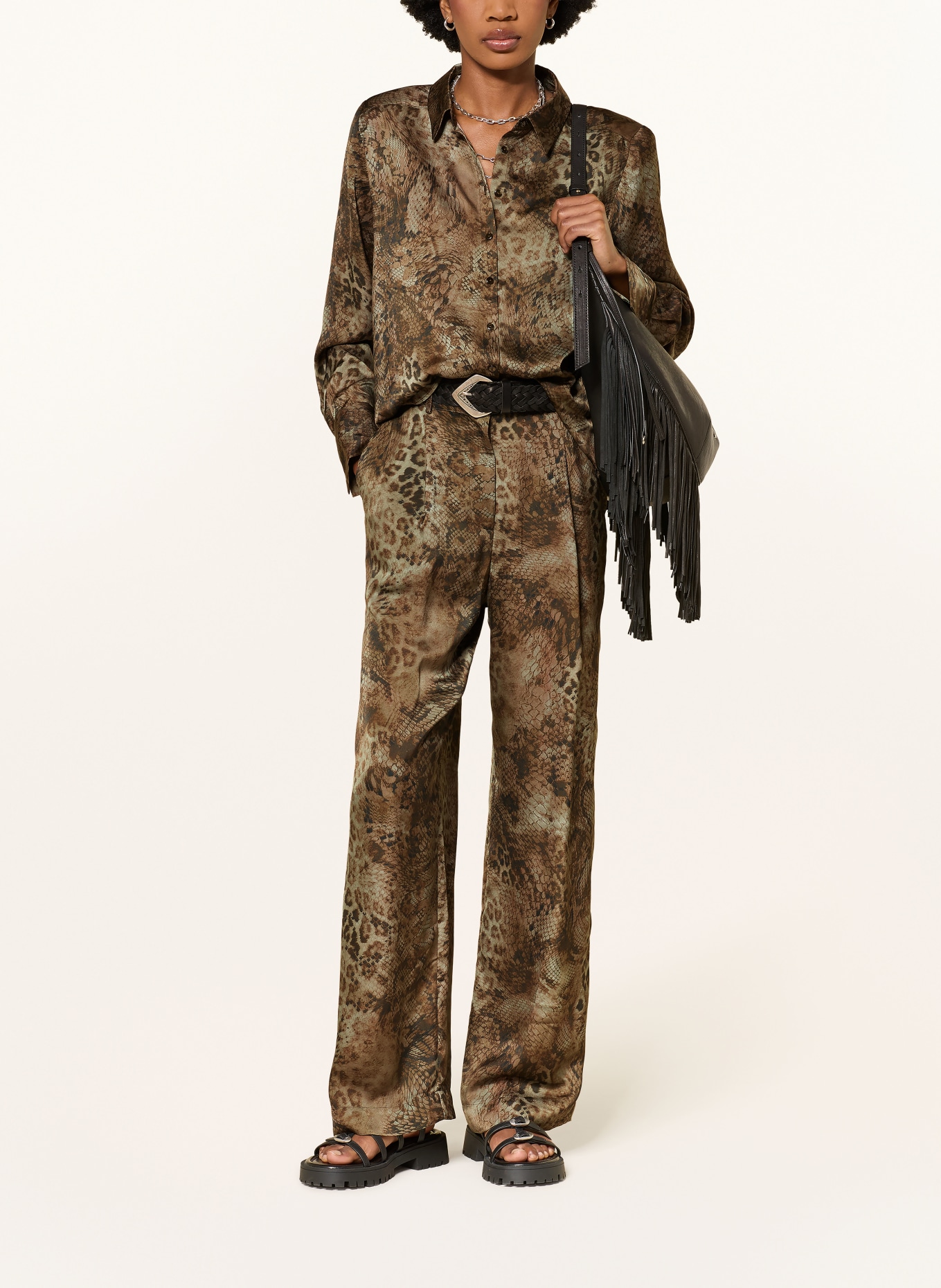 ba&sh Marlenehose CARRINA: BRAUN / DUNKELBRAUN / KHAKI