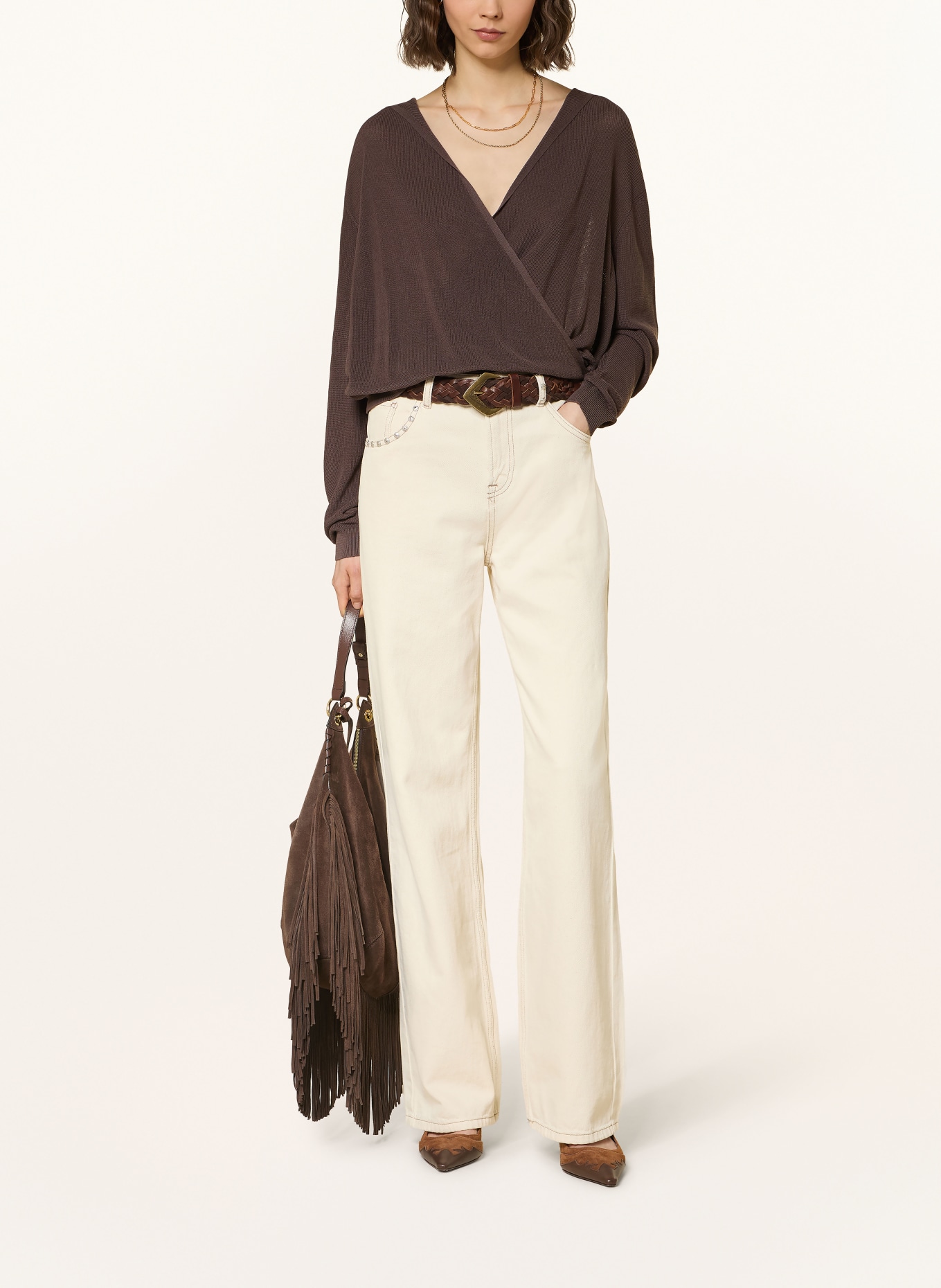 ba&sh Strick-Hoodie BELINE: DUNKELBRAUN