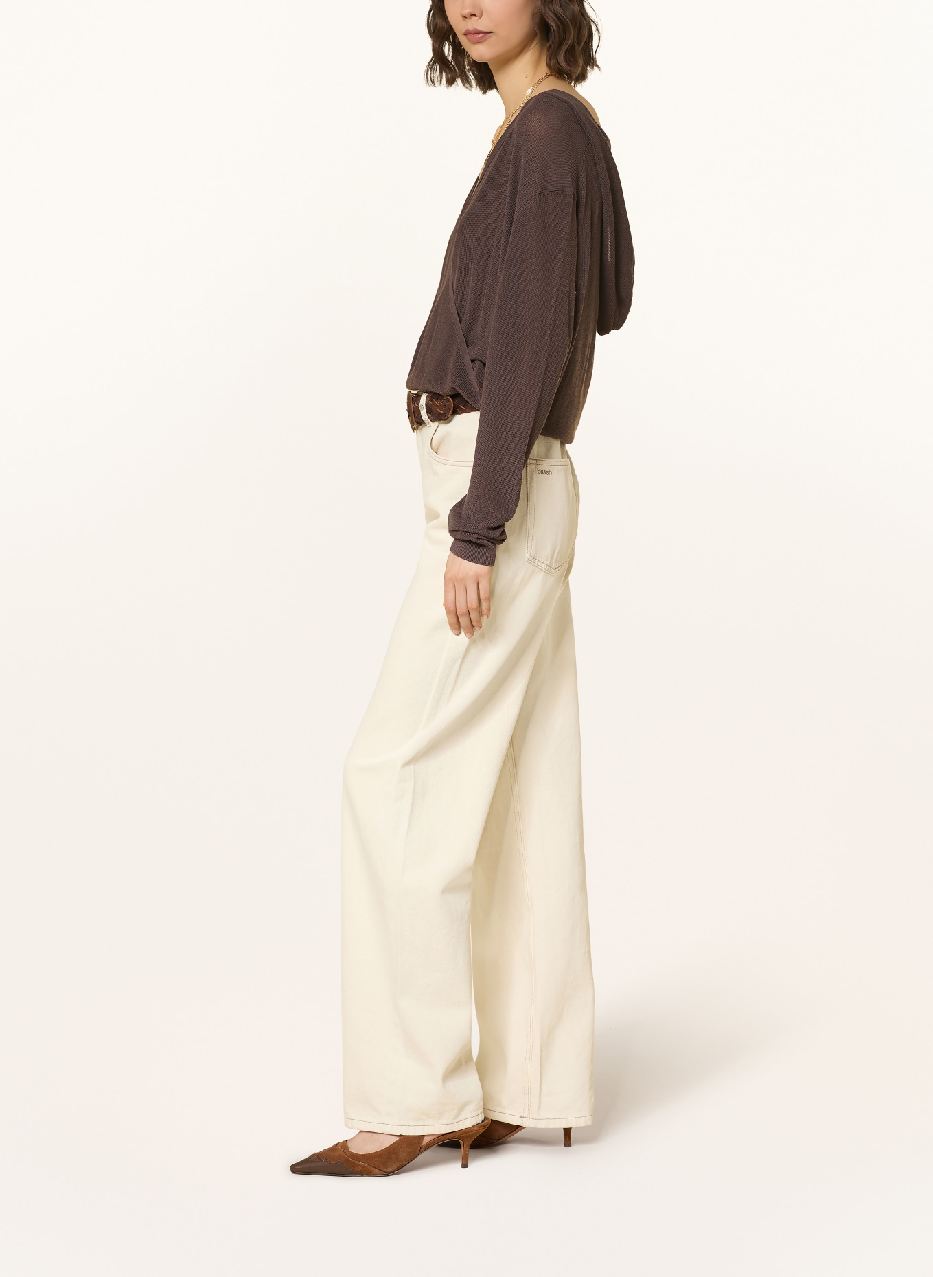 ba&sh Strick-Hoodie BELINE: DUNKELBRAUN