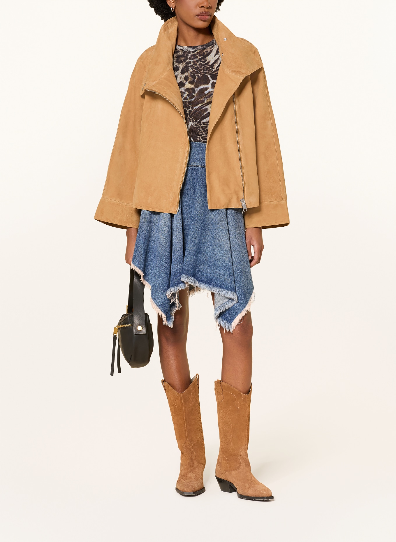 ALLSAINTS Lederjacke RHODES: CAMEL