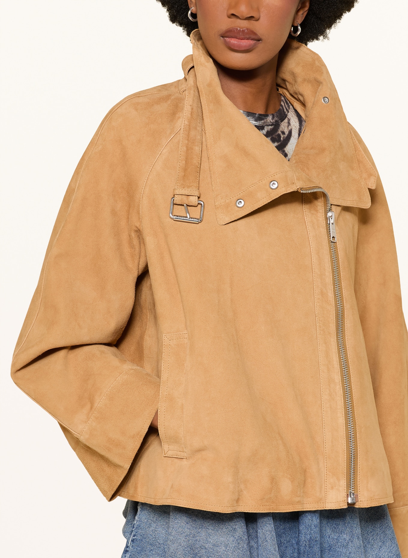 ALLSAINTS Lederjacke RHODES: CAMEL