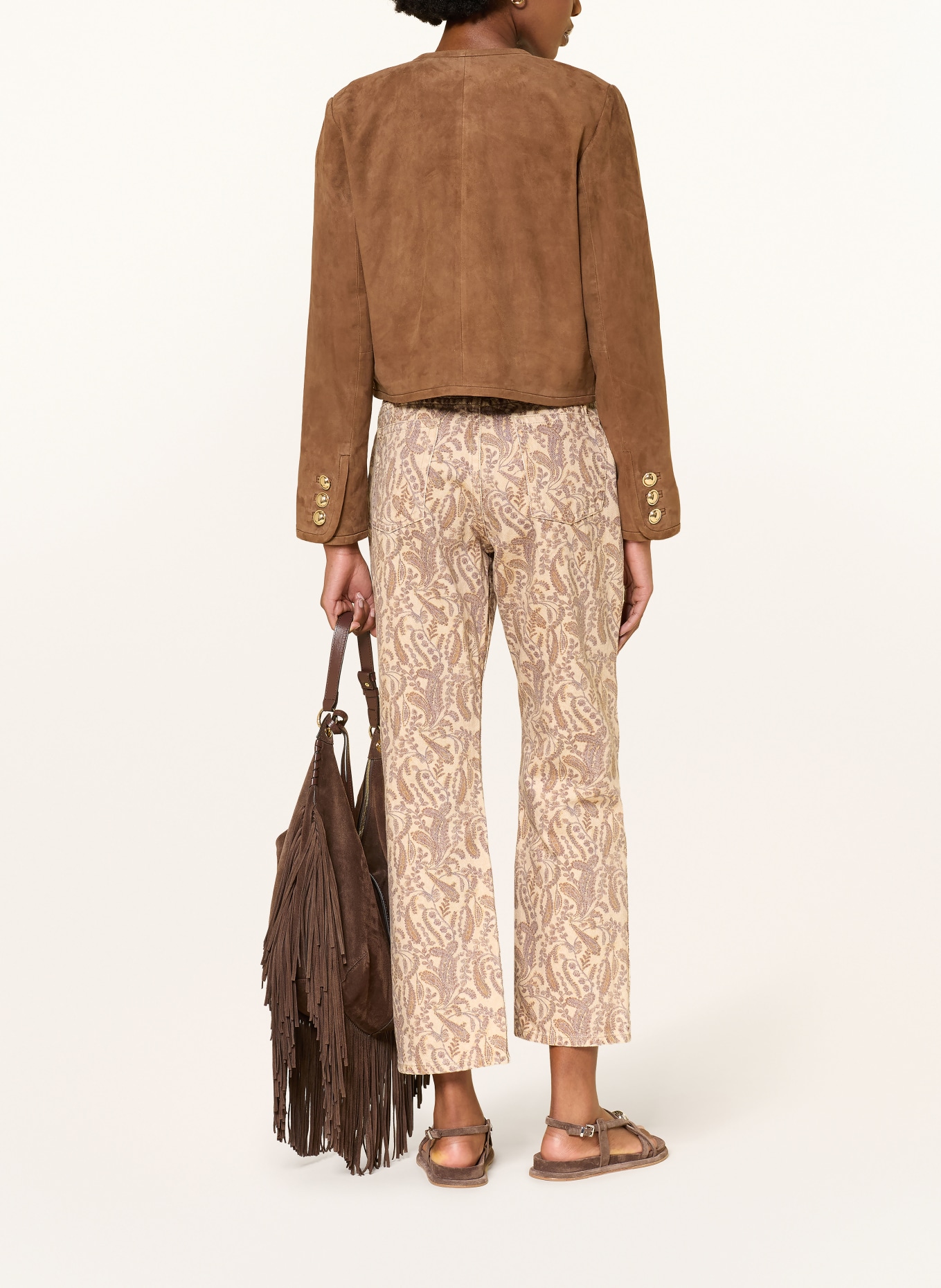 ba&sh Lederjacke MELLA: COGNAC / GOLD
