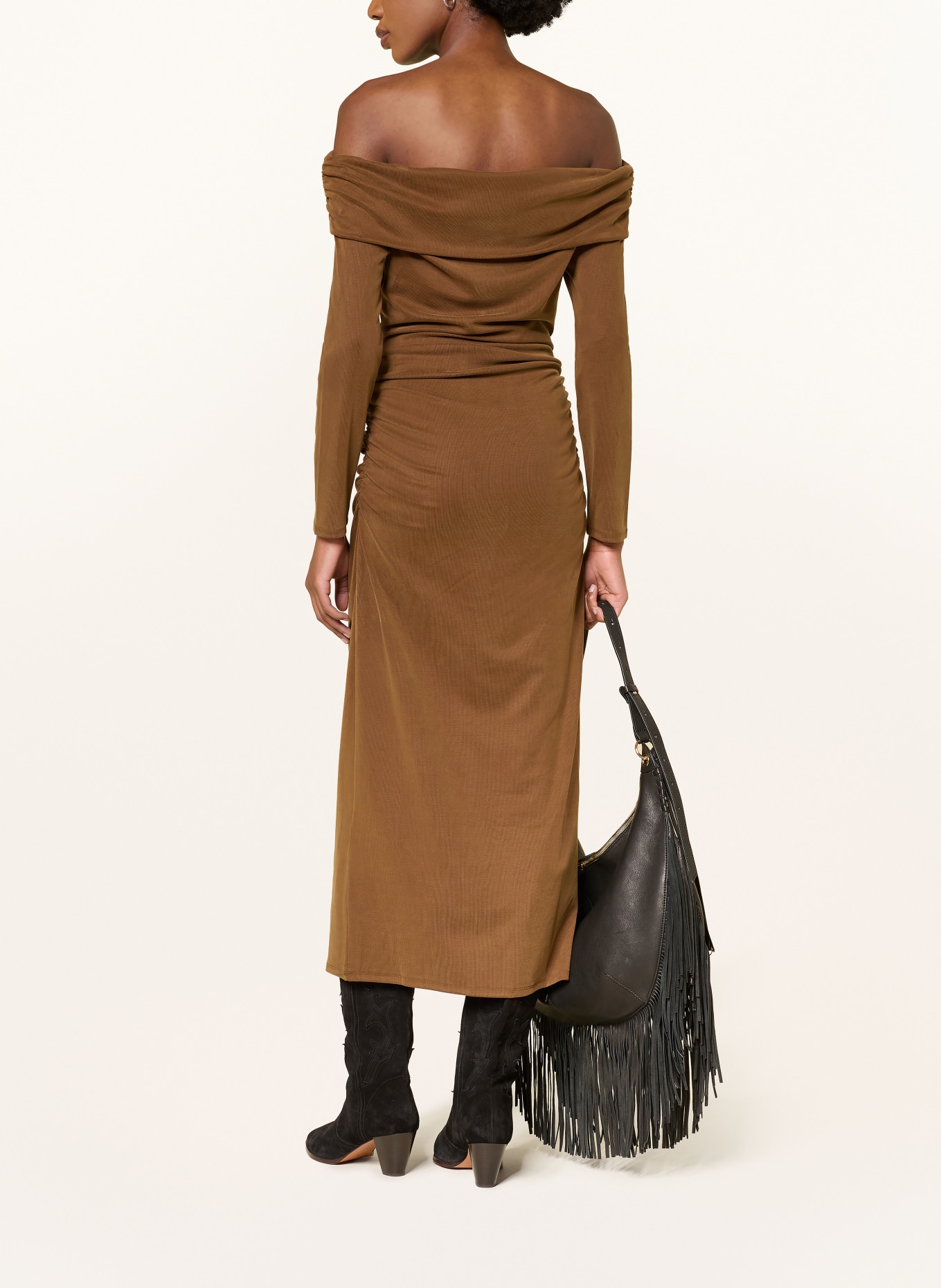 ba&sh Off-Shoulder-Kleid BETTINA: BRAUN