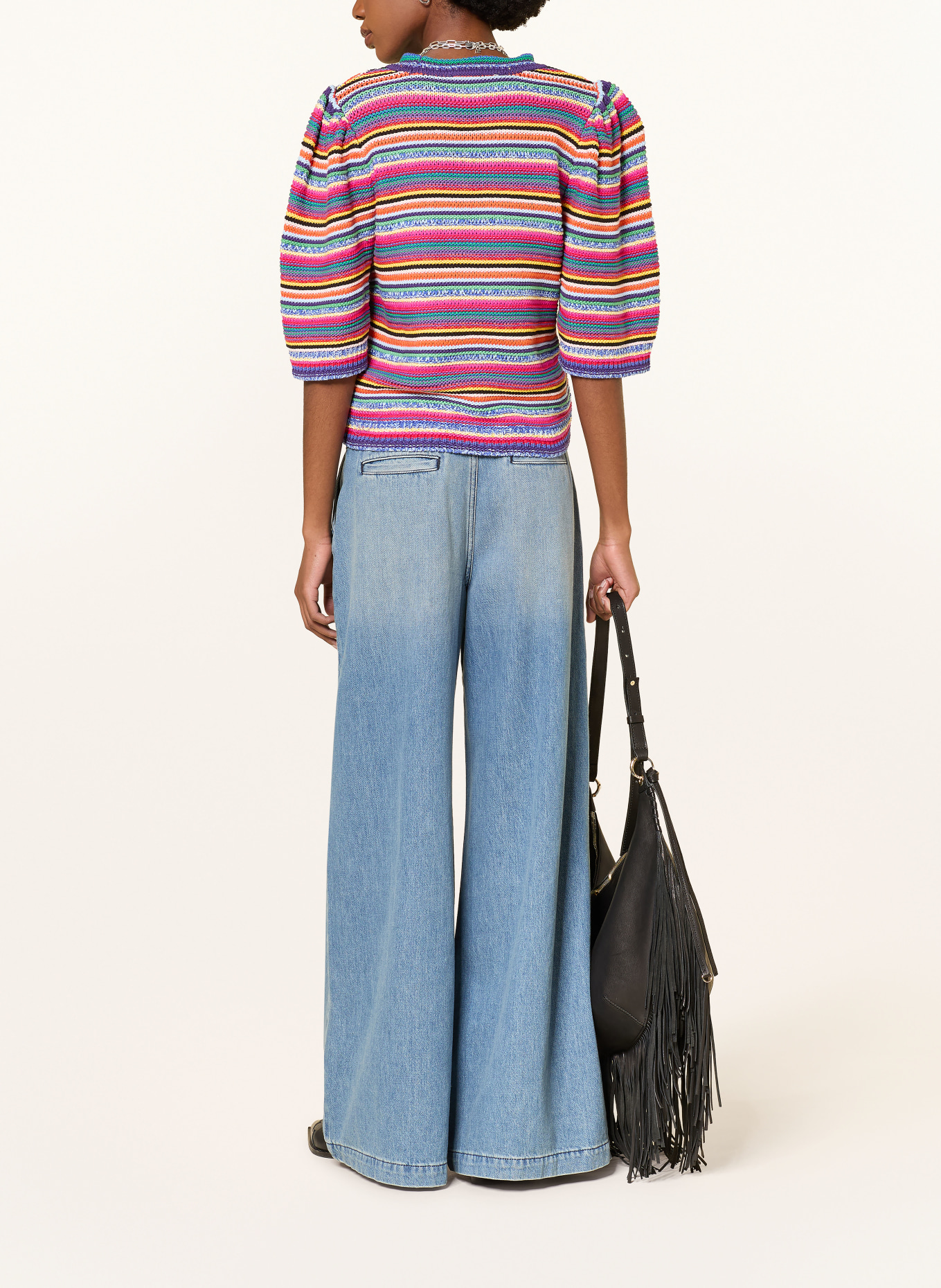 ba&sh Strickshirt FARFAELA: ROT / GELB / BLAU