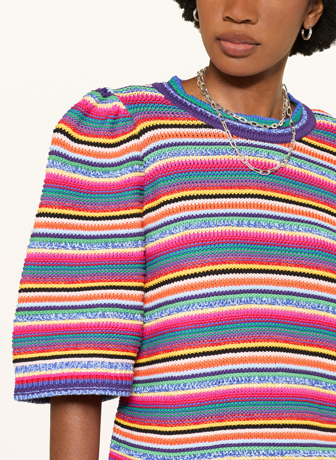 ba&sh Strickshirt FARFAELA: ROT / GELB / BLAU