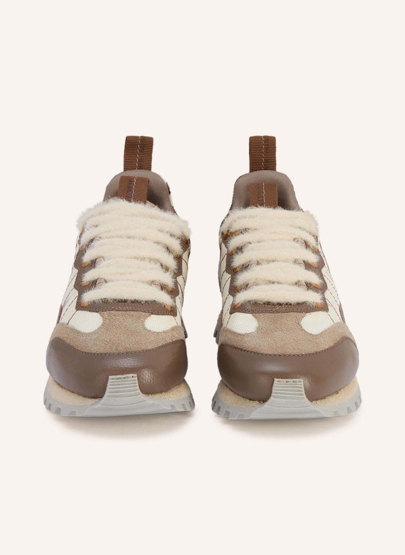 ALLSAINTS Sneaker NEVIS: WEISS / BRAUN / TAUPE