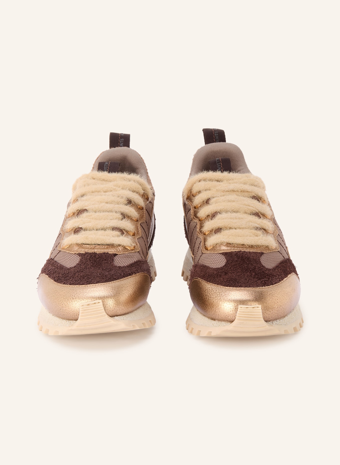 ALLSAINTS Sneaker NEVIS: BRAUN / HELLBRAUN / BEIGE