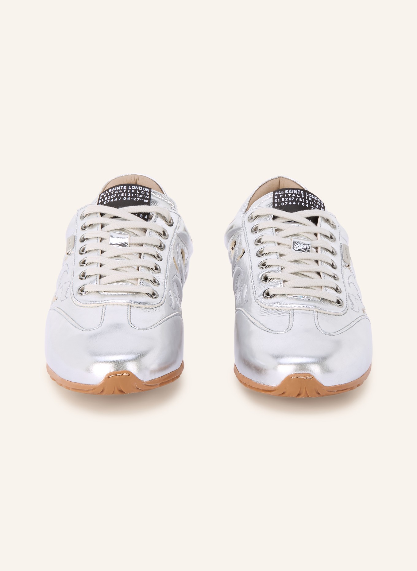 ALLSAINTS Sneaker LIAM avec découpes: ARGENT