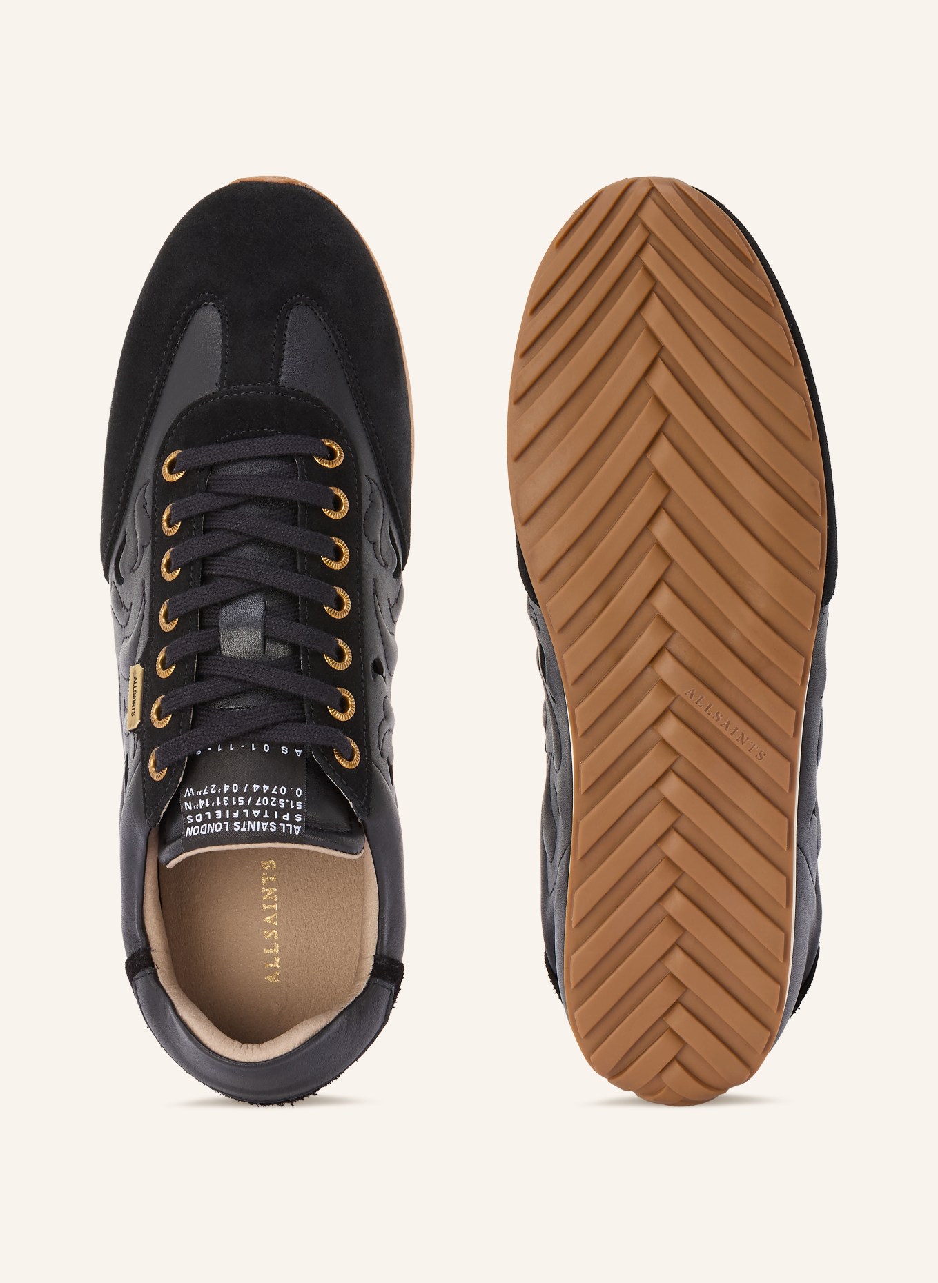 ALLSAINTS Sneaker LIAM avec découpes: NOIR