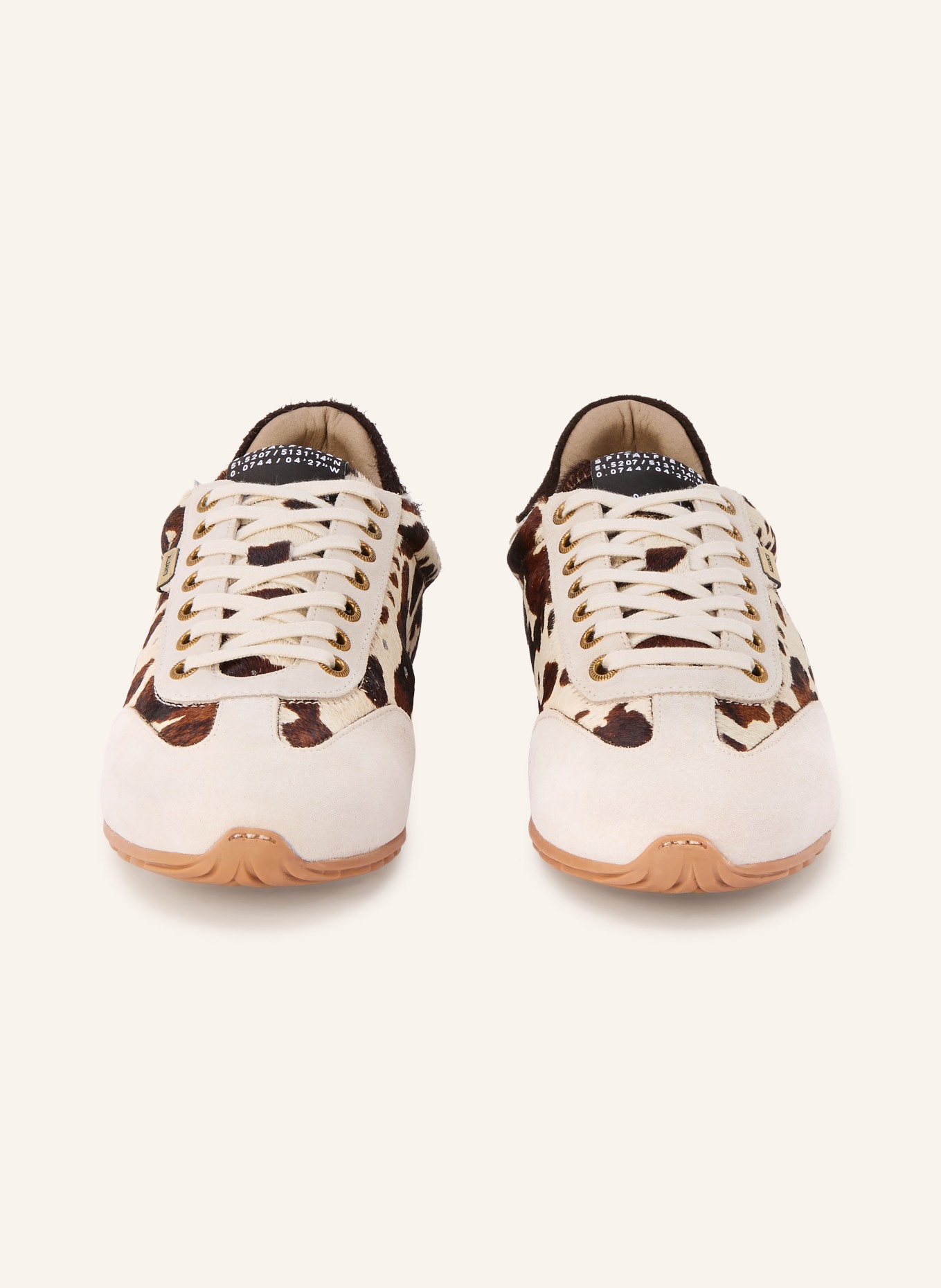 ALLSAINTS Baskets LIAM: GRIS CLAIR / MARRON FONCÉ / MARRON