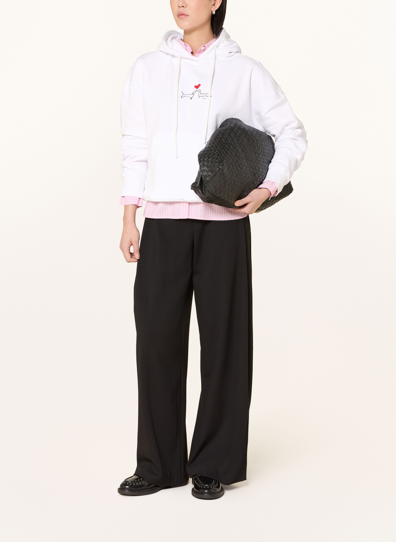 kera till hoodie: WHITE / RED / BLACK