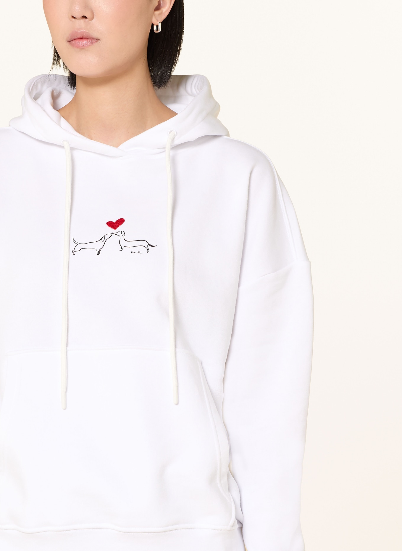 kera till hoodie: WHITE / RED / BLACK