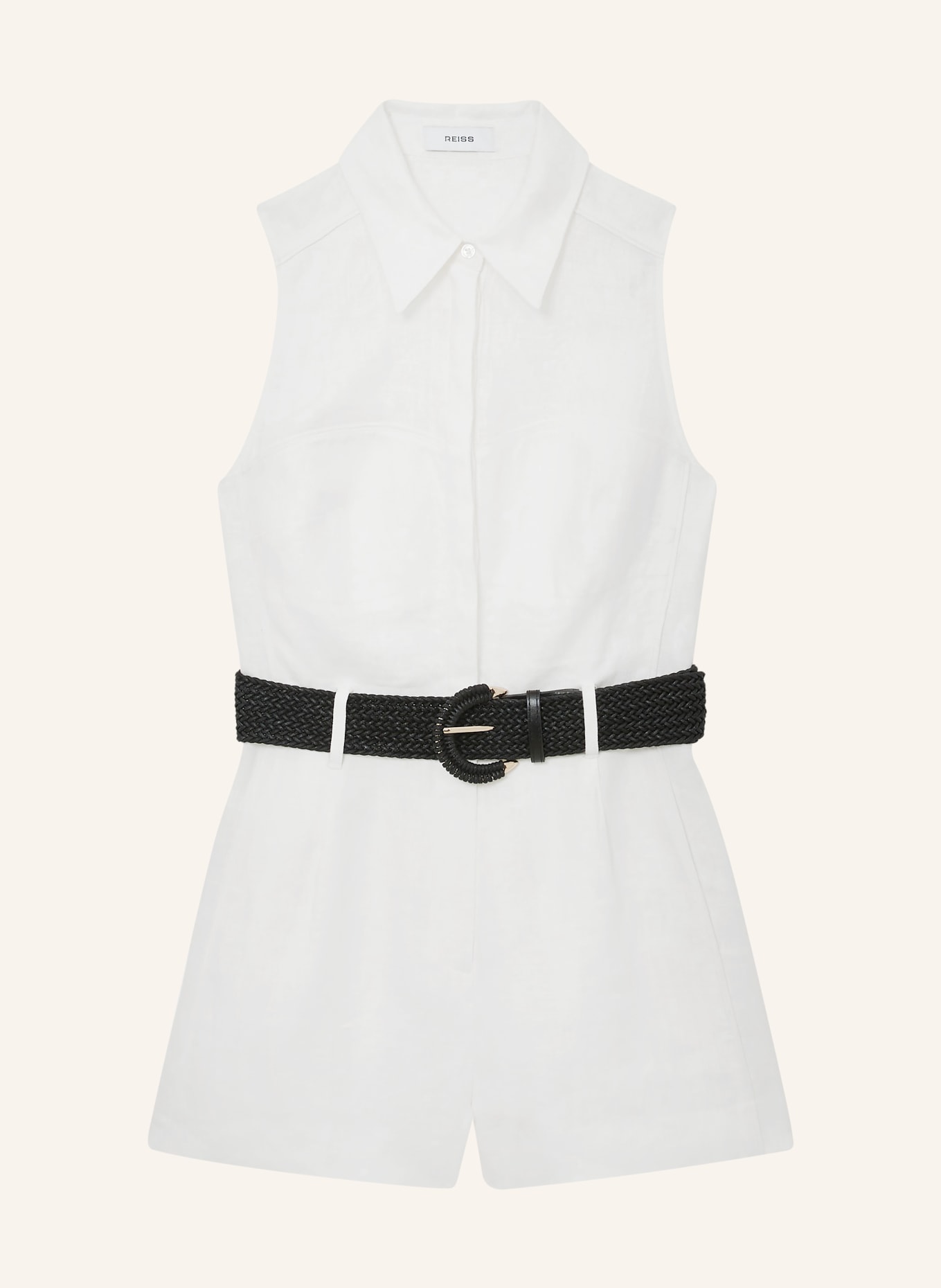 REISS Jumpsuit TAYLOR aus Leinen: ECRU